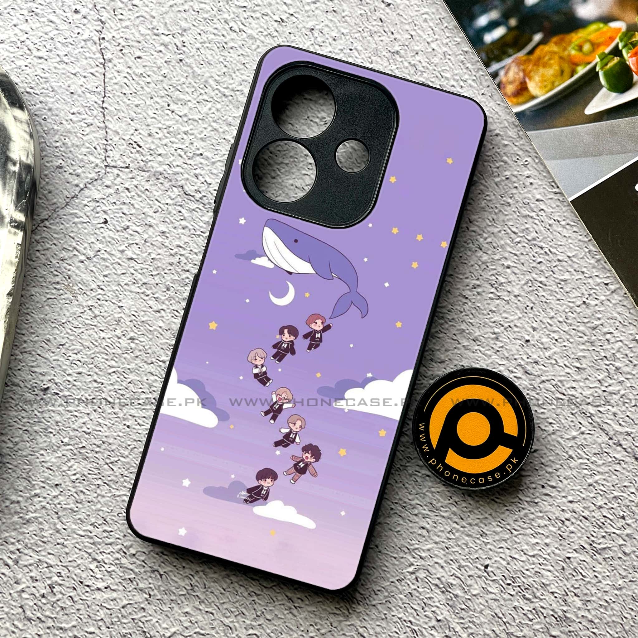 Oppo A3x -  K-POP ARMY CASE  - Premium Printed Metal soft Bumper shock Proof Case