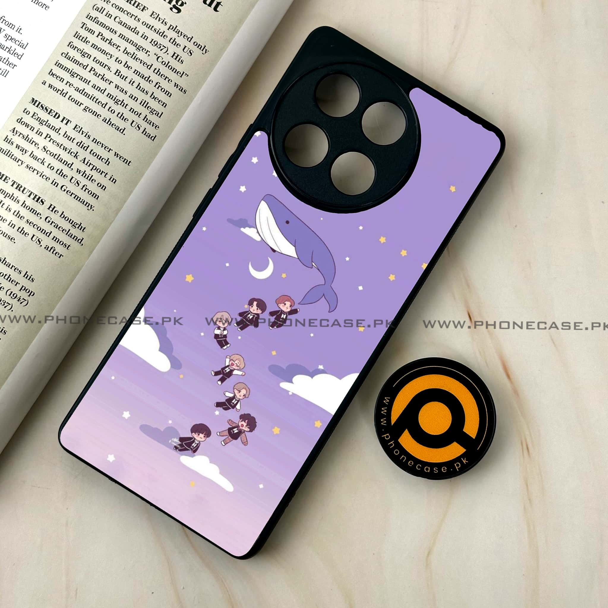 Tecno Camon 30s - K-POP ARMY CASE - Premium Metal Printed soft Bumper shock Proof Case