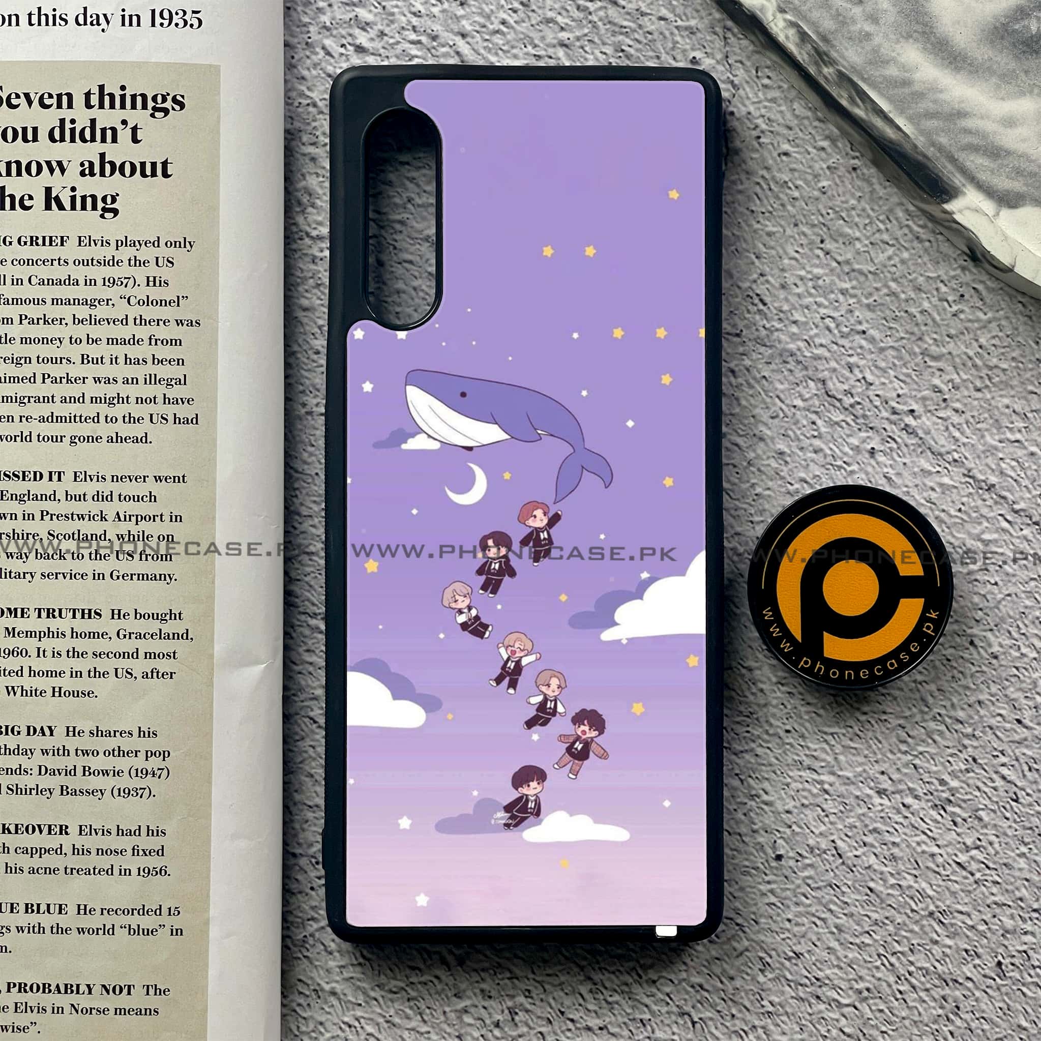 LG G9 - K-POP ARMY CASE - Premium Metal Printed soft Bumper shock Proof Case