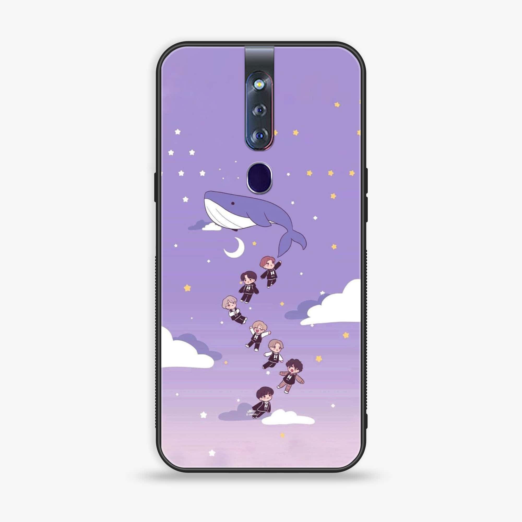 Oppo F11 Pro  K-POP Army Case Series Premium Printed Glass soft Bumper shock Proof Case