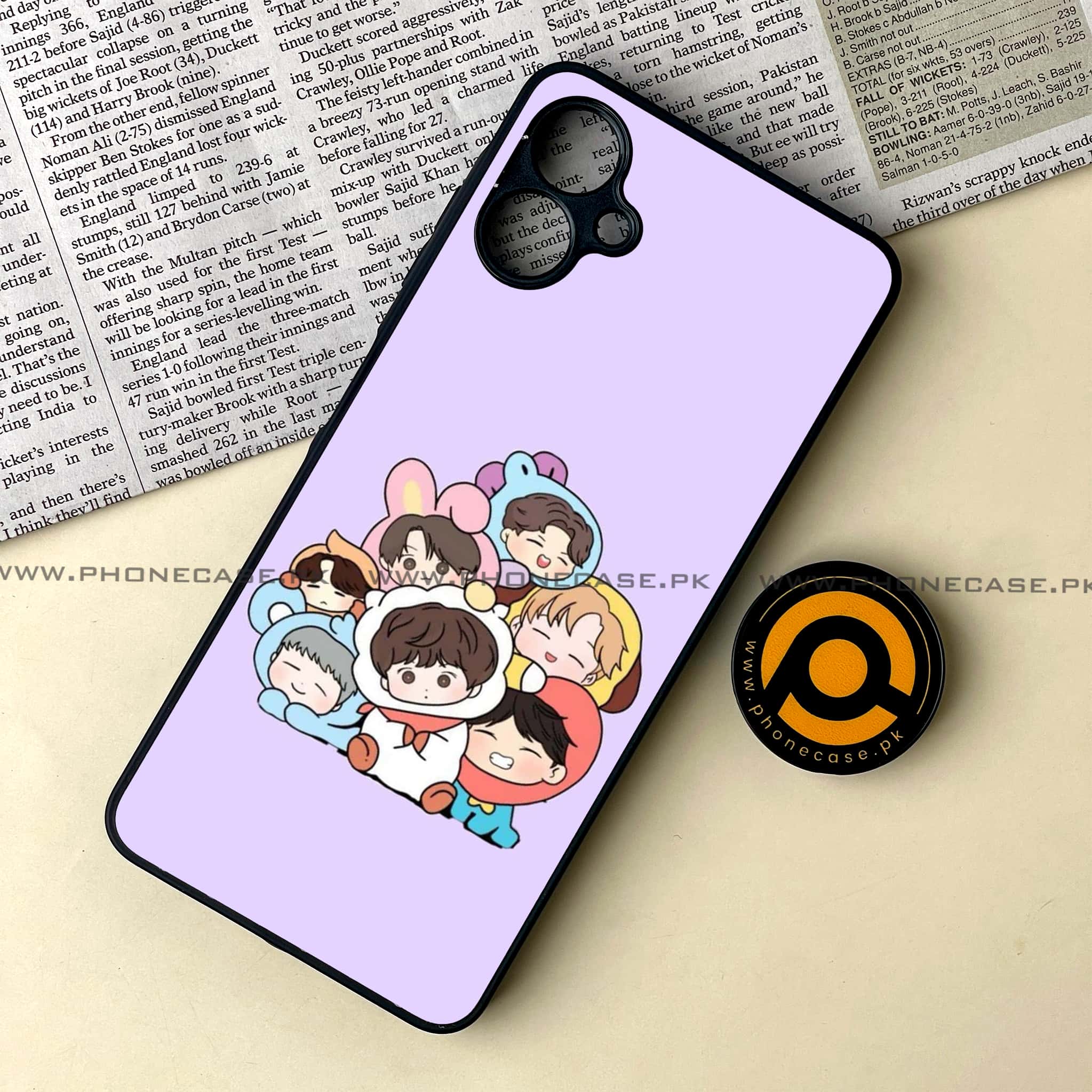 Samsung Galaxy A06  - K-POP Army Case Series - Premium Metal Printed soft Bumper shock Proof Case
