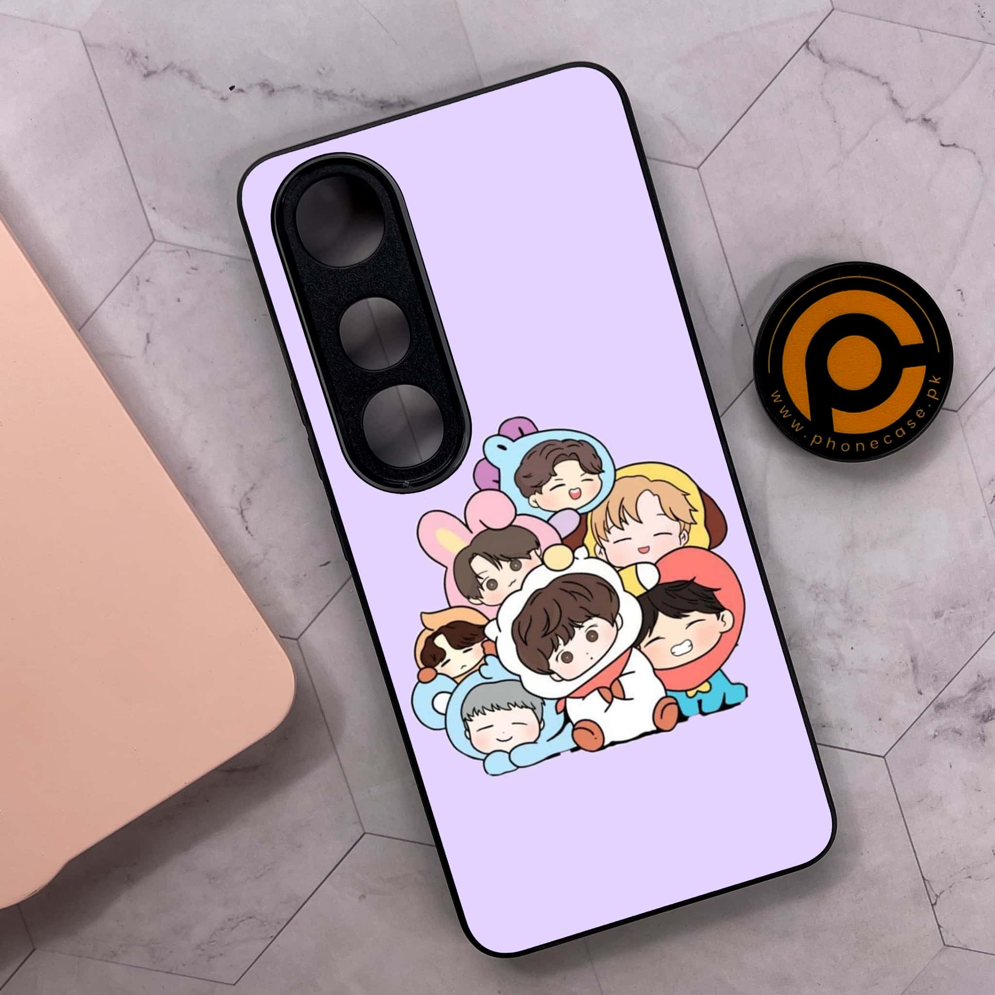Vivo V50 Lite - K-POP Army Case Series - Premium Metal Printed soft Bumper shock Proof Case