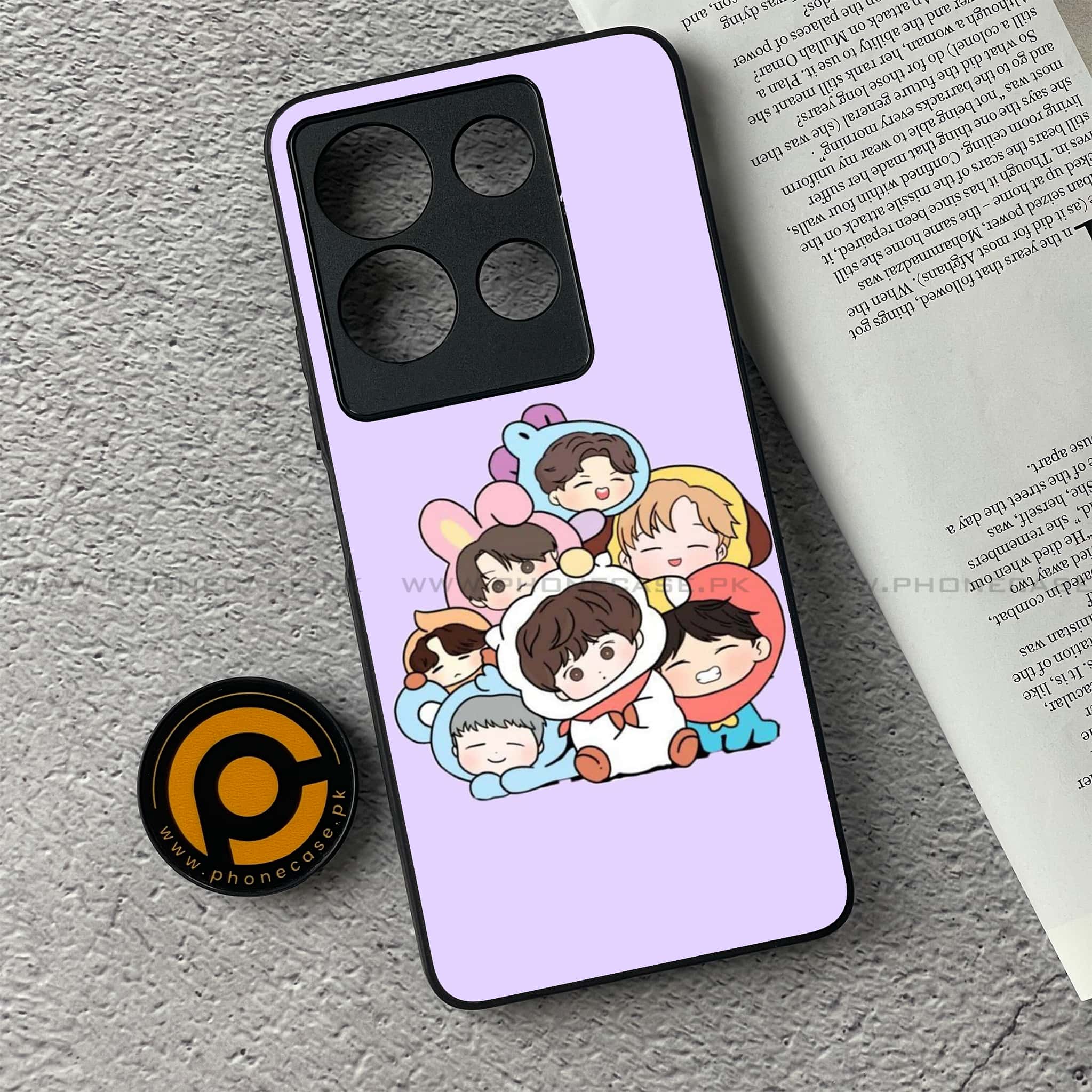 Infinix Note 30 - K-POP Army Case Series - Premium Printed Glass soft Bumper shock Proof Case