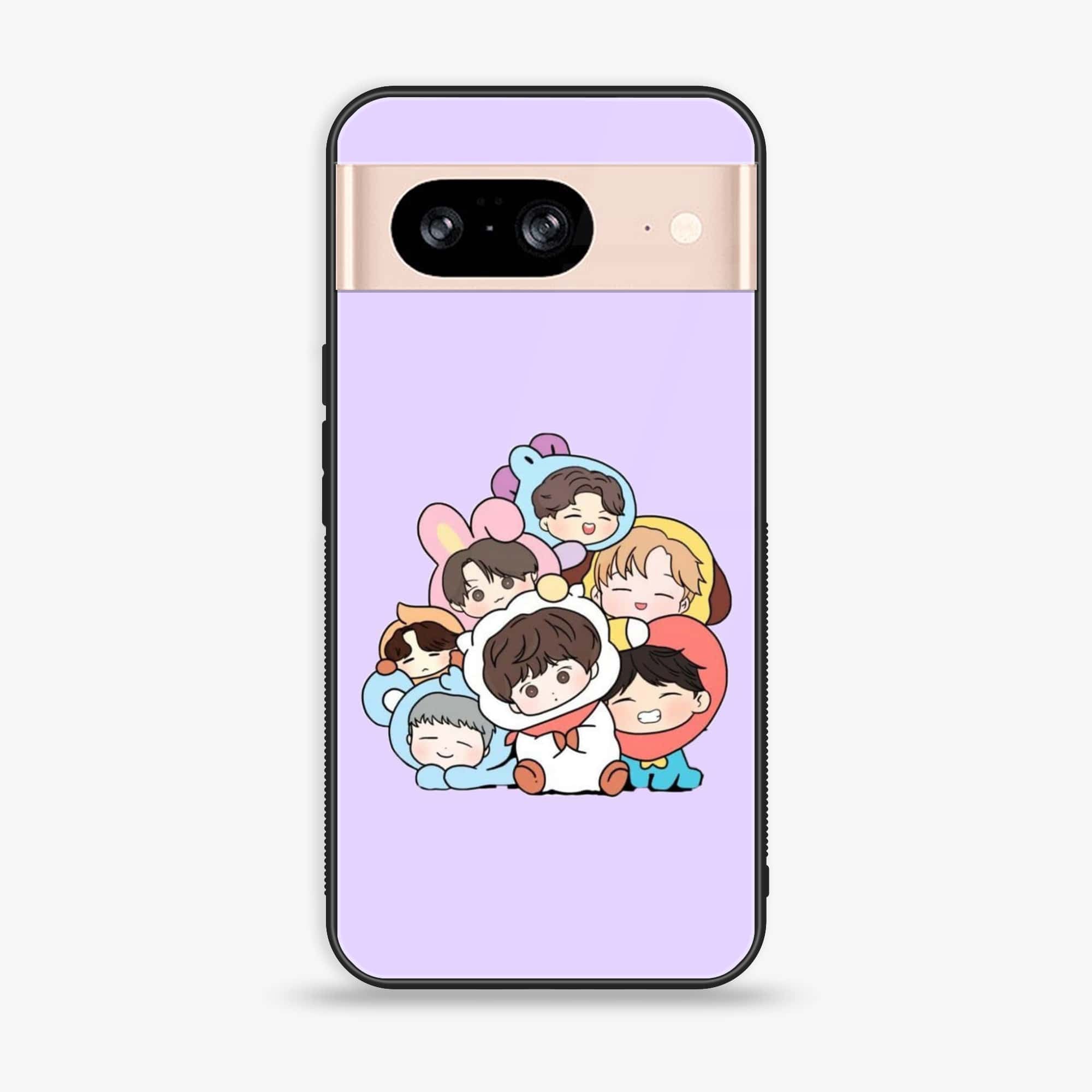 Google Pixel 8 - K-POP Army Case Serise - Premium Metal Printed soft Bumper Shock Proof Case