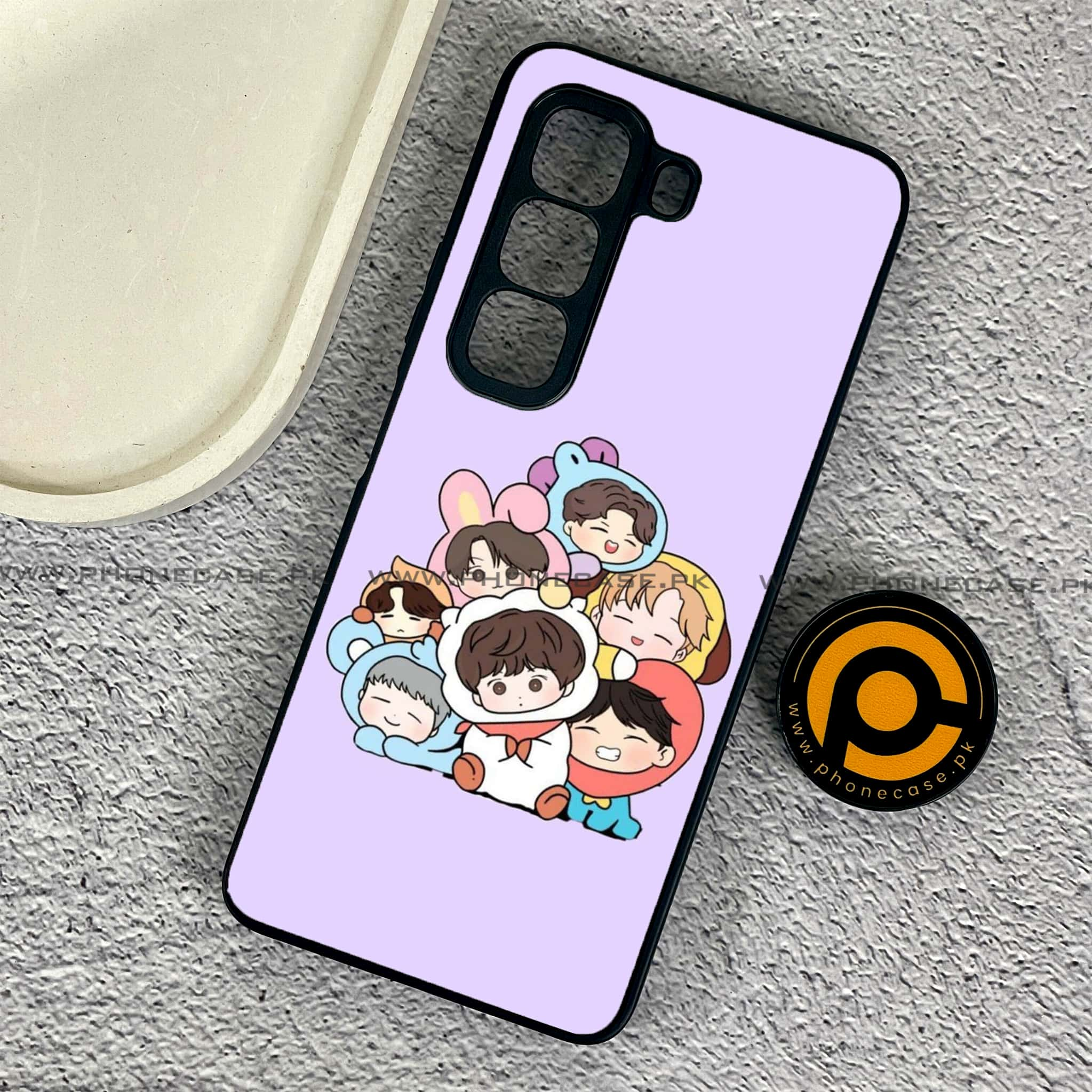 Infinix Hot 50 Pro - K-POP Army Case Series - Premium Printed Glass soft Bumper shock Proof Case