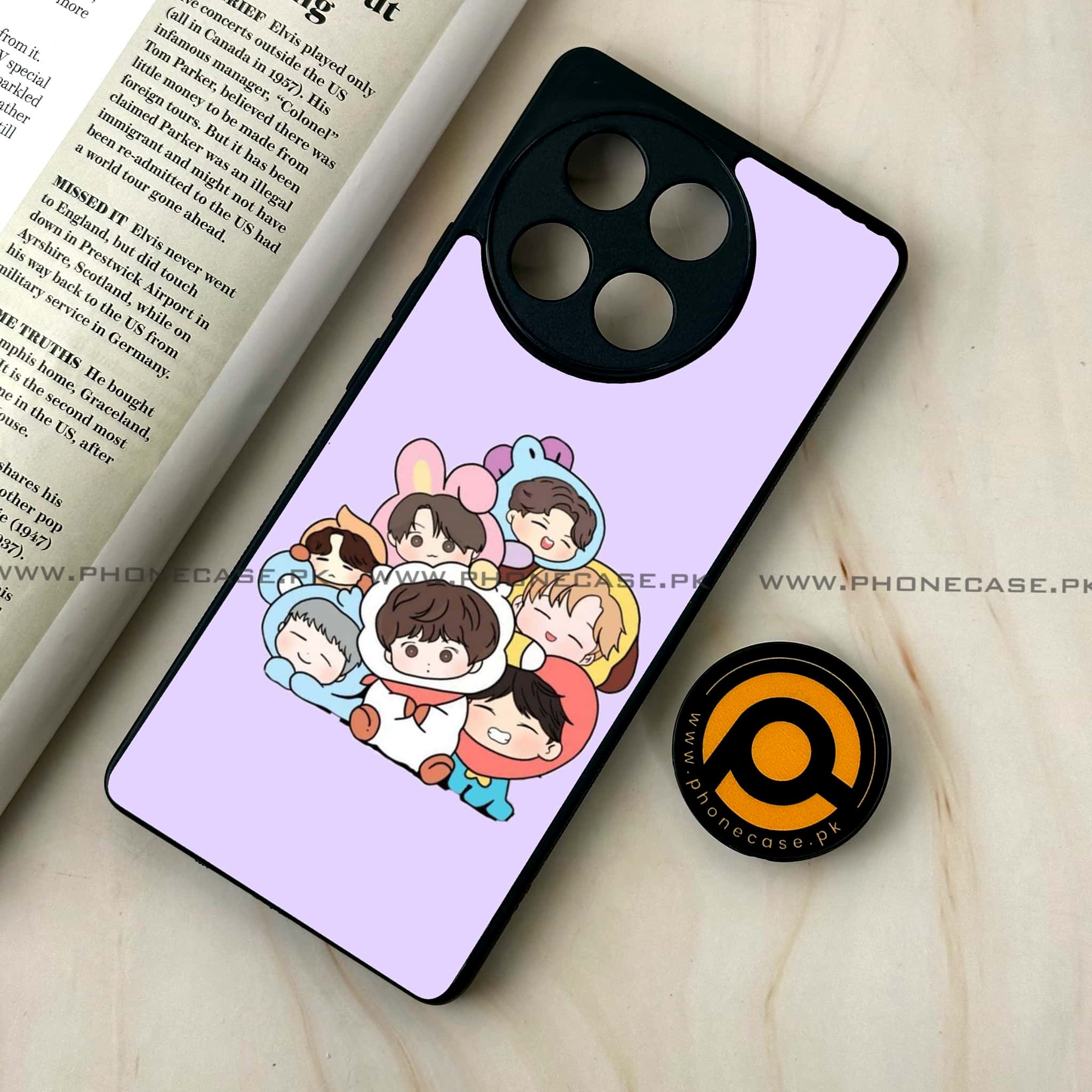 Tecno Camon 30s - K-POP ARMY CASE - Premium Metal Printed soft Bumper shock Proof Case