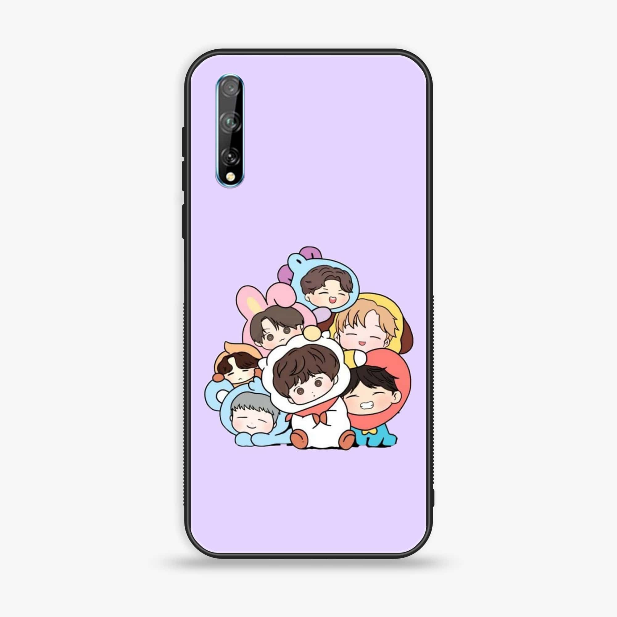 Huawei Y8p - K-POP Army Case Series - Premium Printed Glass soft Bumper shock Proof Case
