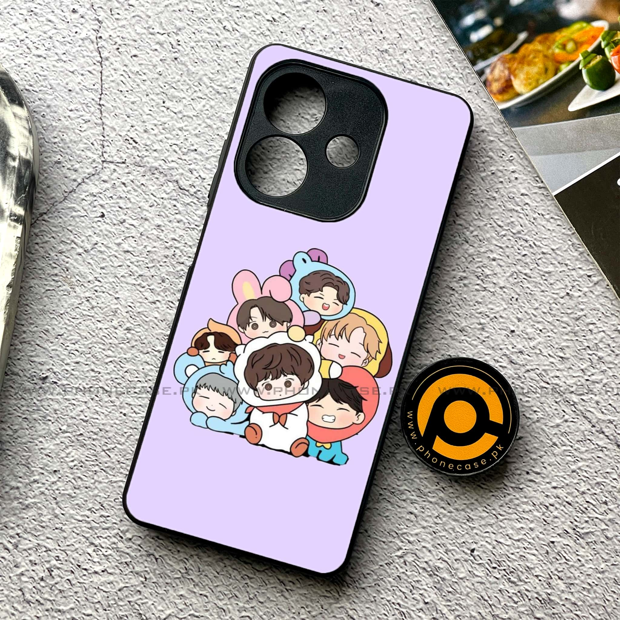 Oppo A3 2024 -K-POP ARMY CASE Series - Premium Printed Metal soft Bumper shock Proof Case