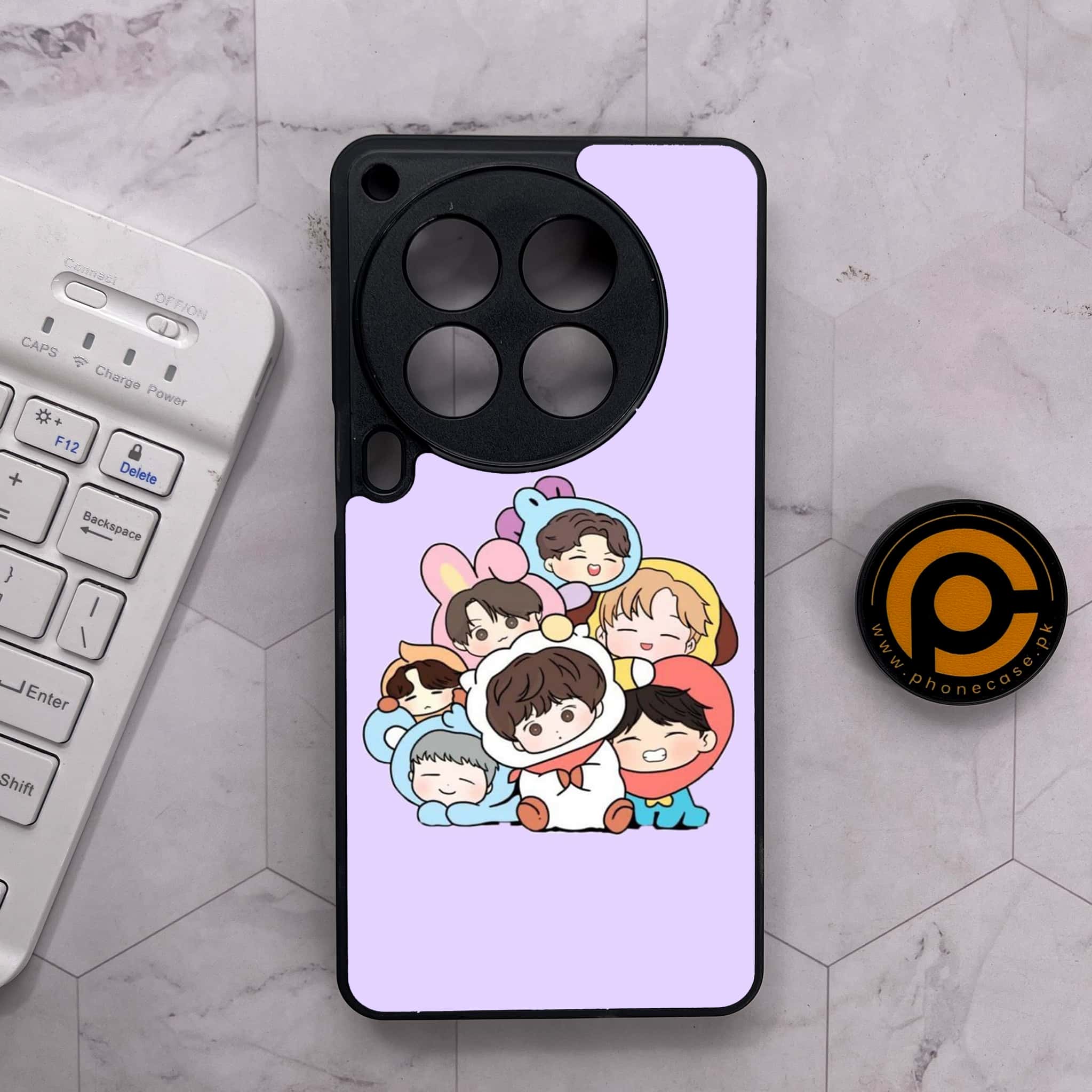 Tecno Camon 30 Premier - K-POP Army Case Series - Premium Metal Printed soft Bumper shock Proof Case