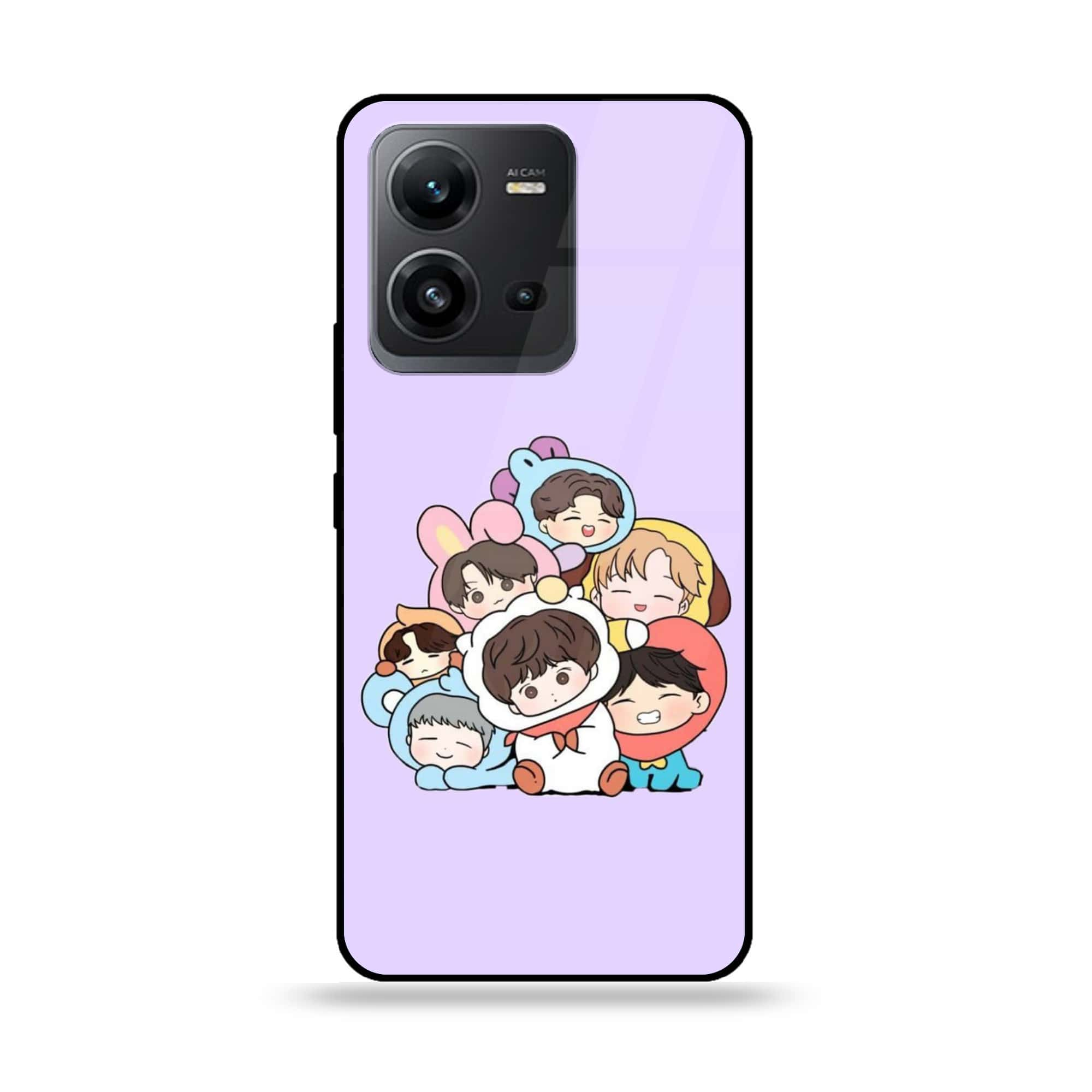 Vivo V25e - K-POP Army Case Series - Premium Printed Glass soft Bumper shock Proof Case