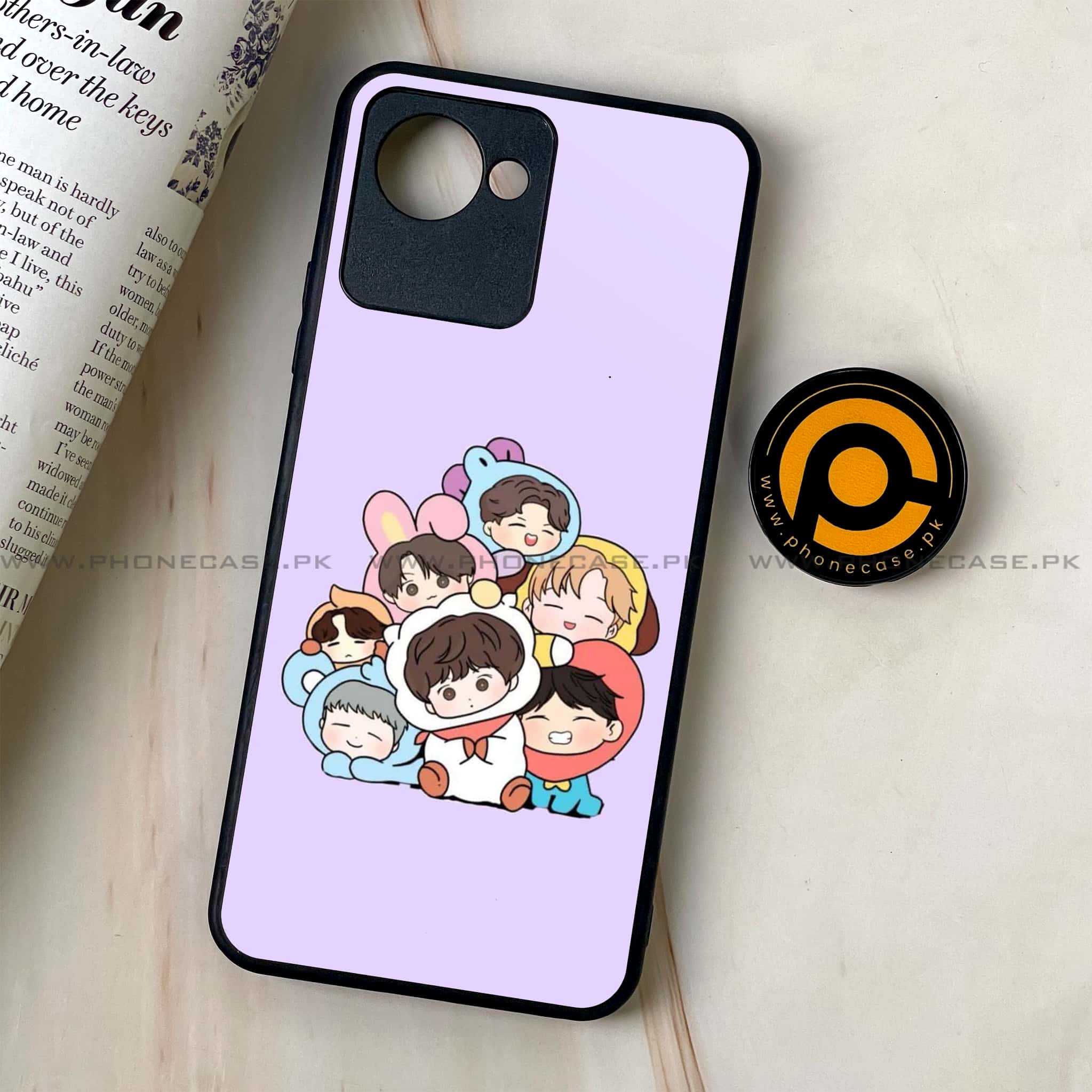 Realme C30 - K-POP ARMY CASE - Premium Printed Glass soft Bumper shock Proof Case
