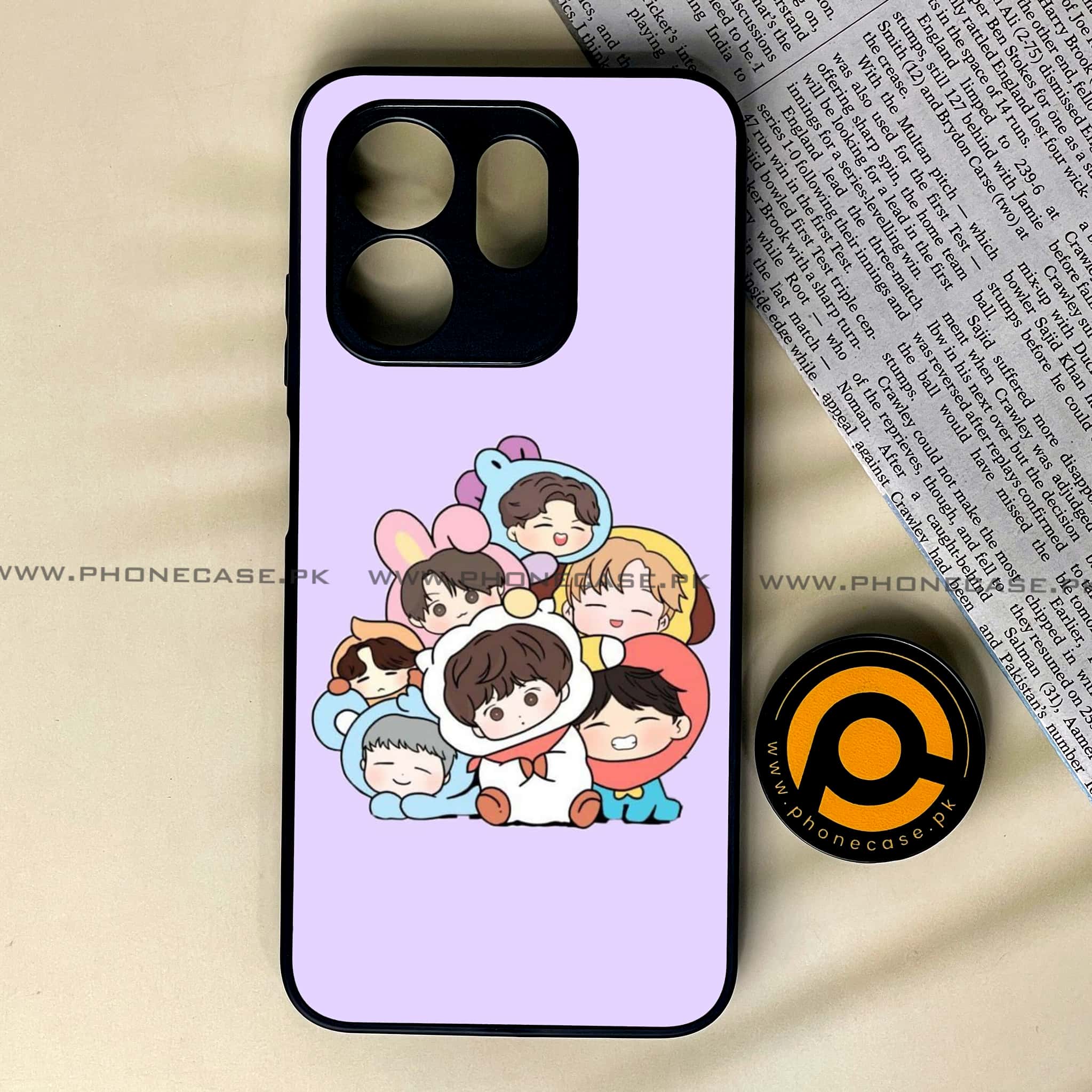 Infinix Smart 9 HD - K-POP ARMY CASE - Premium Metal Printed soft Bumper shock Proof Case