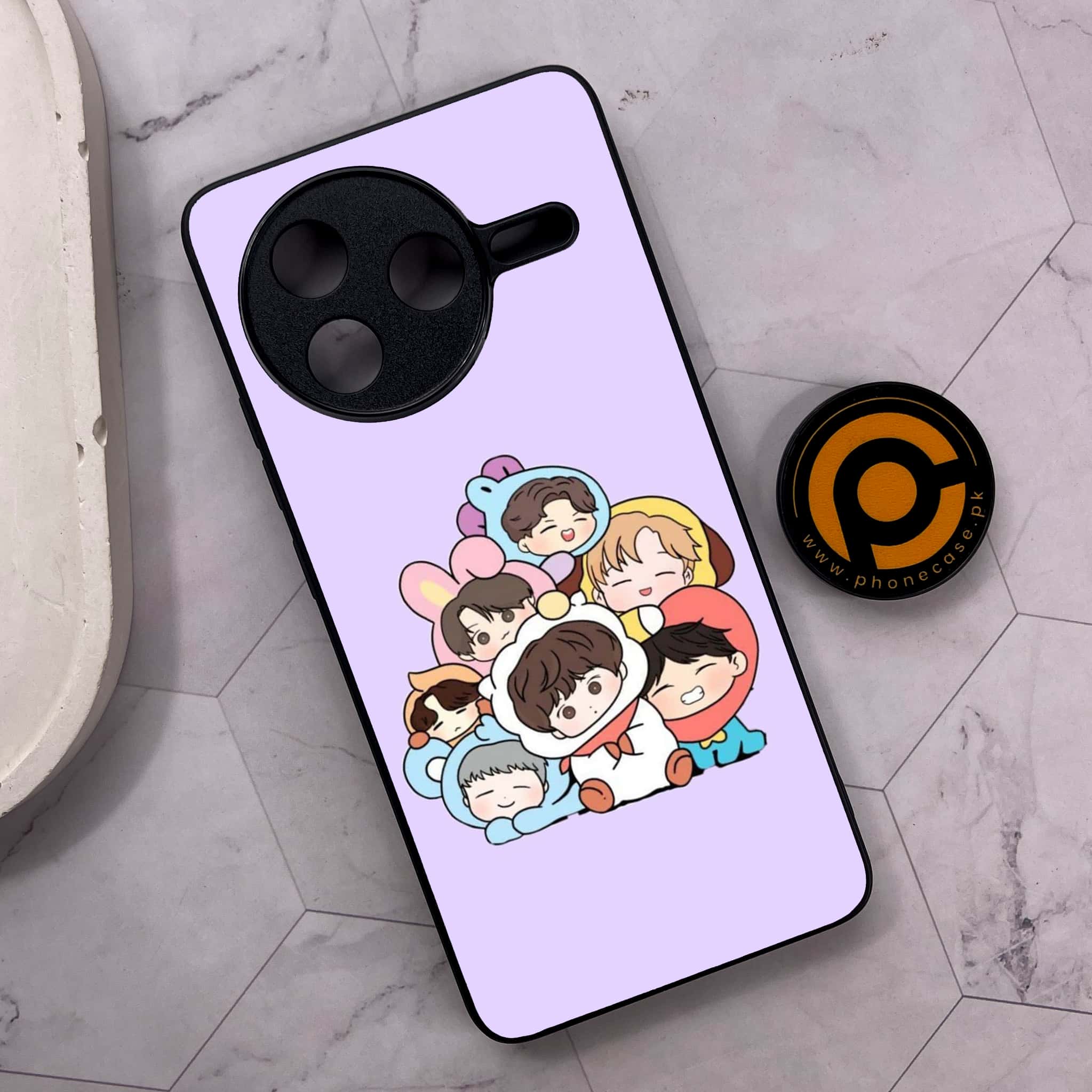 Xiaomi Poco F7 Pro 5G - K-POP Army Case Series - Premium Metal Printed soft Bumper shock Proof Case