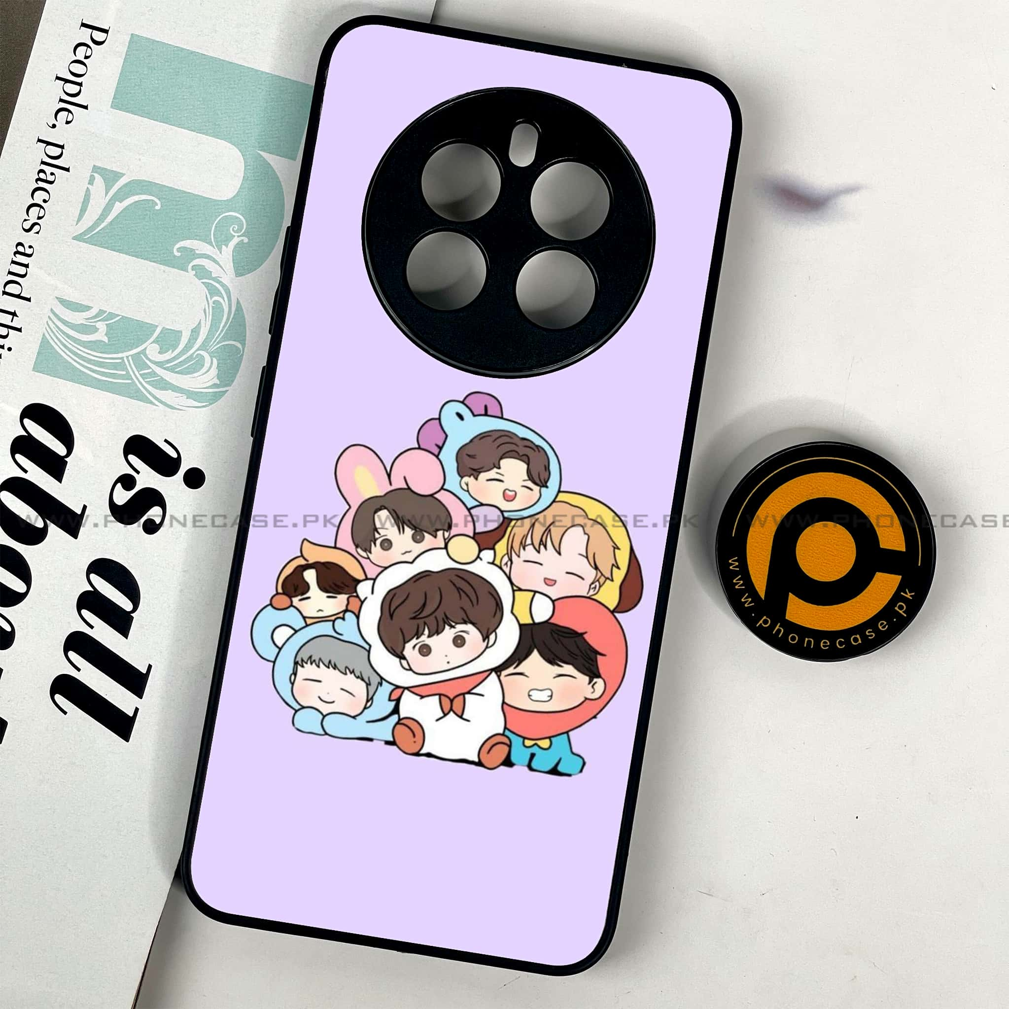 Realme 12 - K-POP Army Case- Premium Printed Glass soft Bumper shock Proof Case