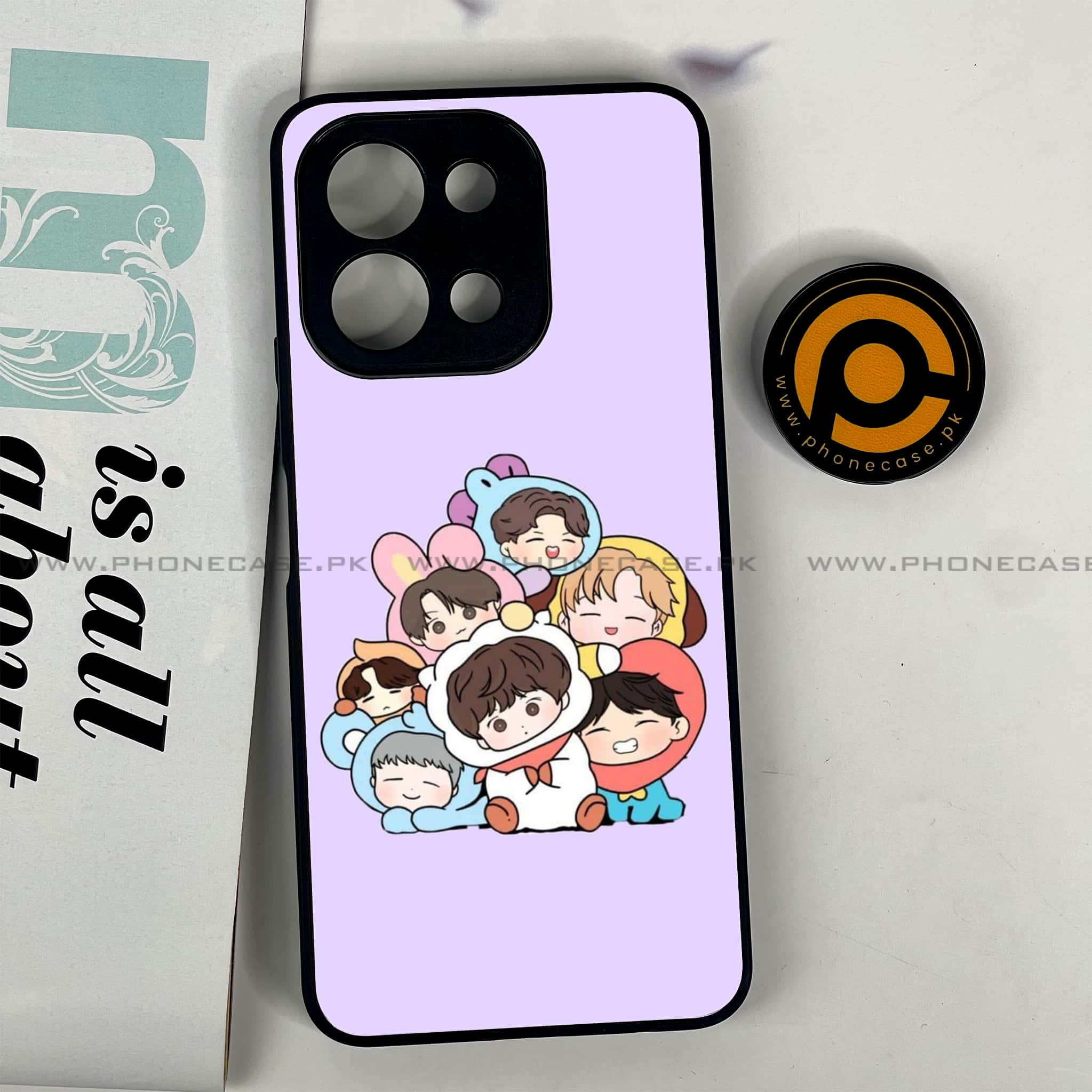 Vivo Y28 - K-POP ARMY CASE - Premium Printed Glass soft Bumper shock Proof Case