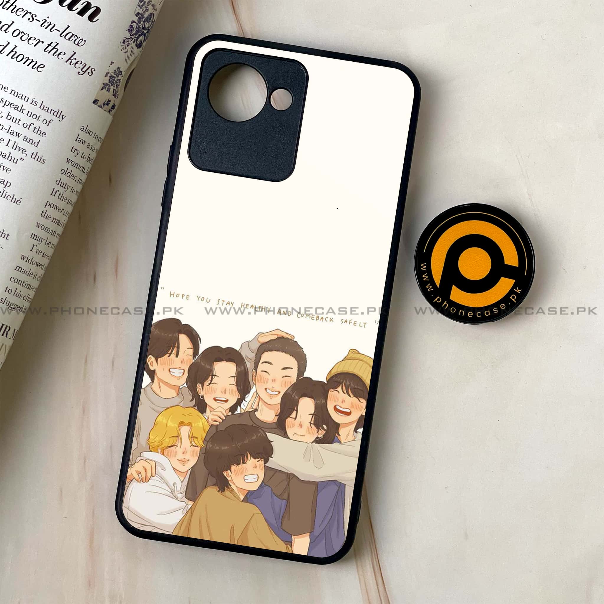 Realme C30 - K-POP ARMY CASE - Premium Printed Glass soft Bumper shock Proof Case