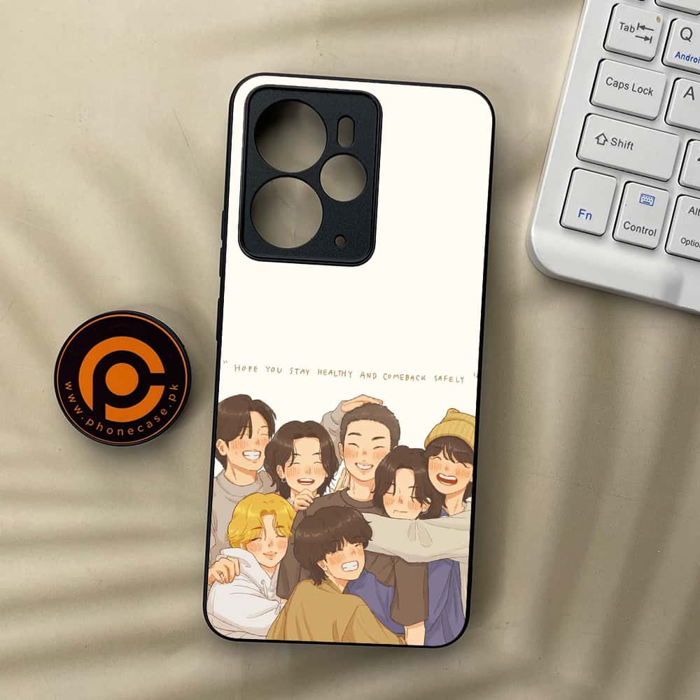 Realme 14T 5G - K-POP Army Case Series - Premium Metal Printed soft Bumper Shock Proof Case