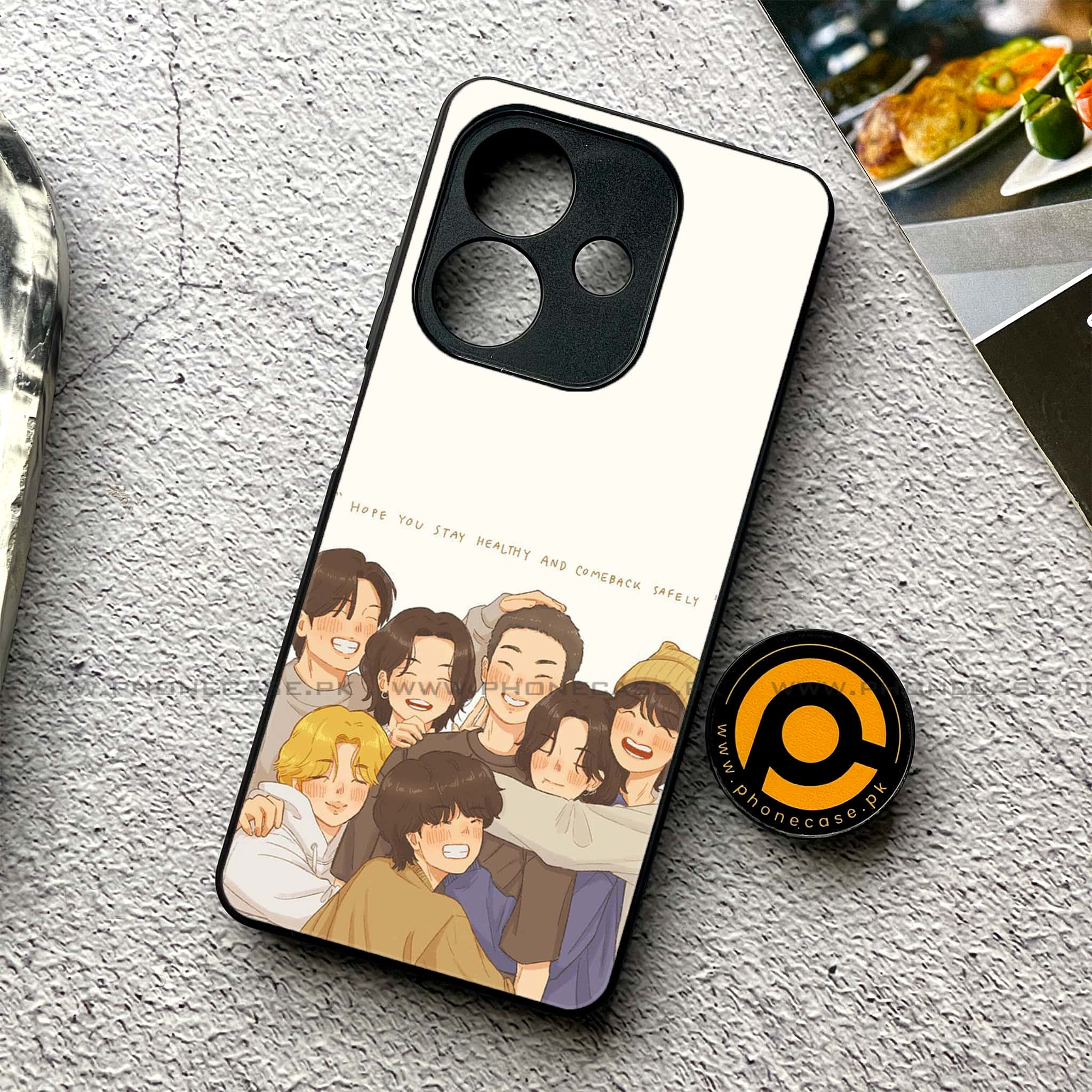 Oppo A3x -  K-POP ARMY CASE  - Premium Printed Metal soft Bumper shock Proof Case