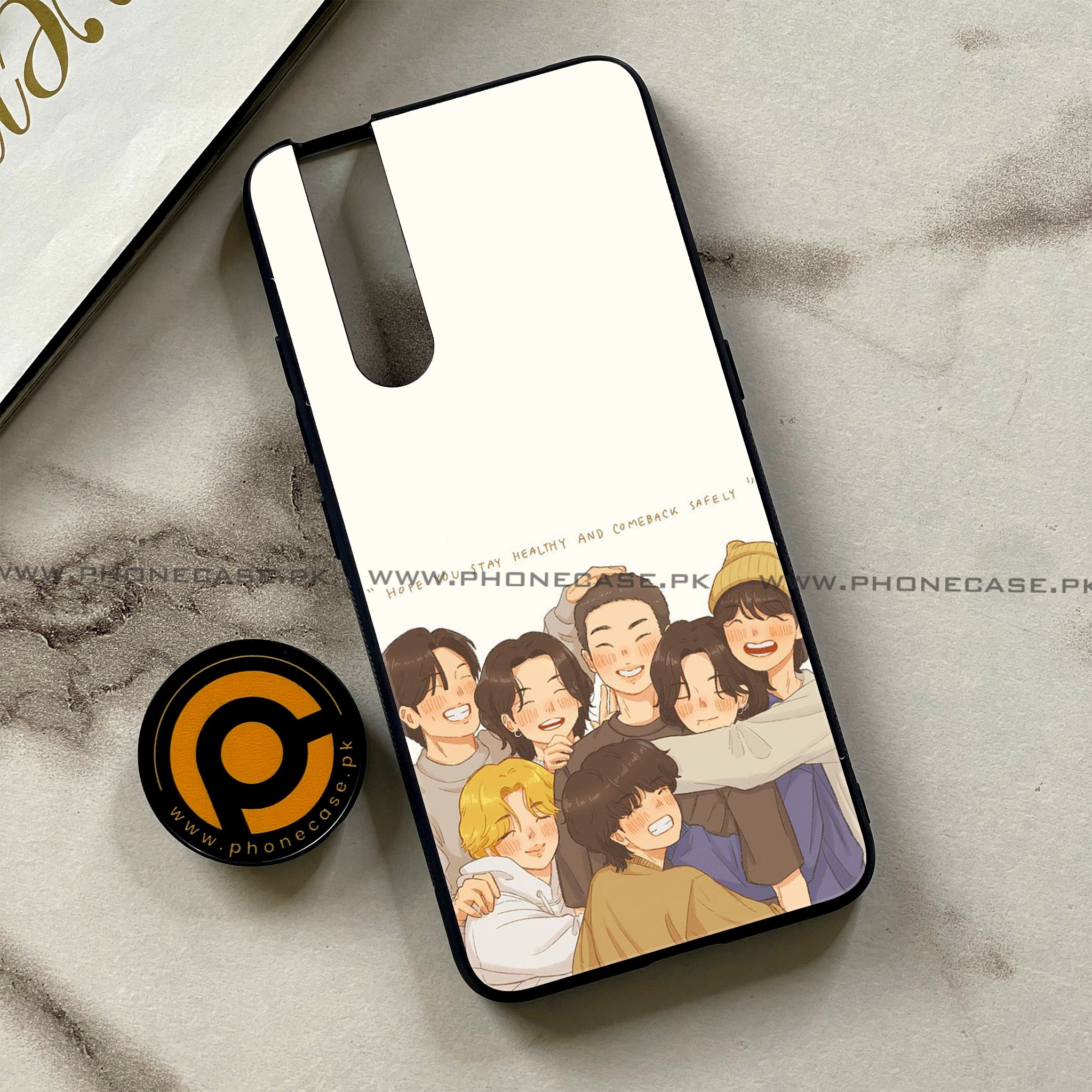 Vivo V15 Pro - K-POP ARMY CASE - Premium Printed Glass soft Bumper shock Proof Case