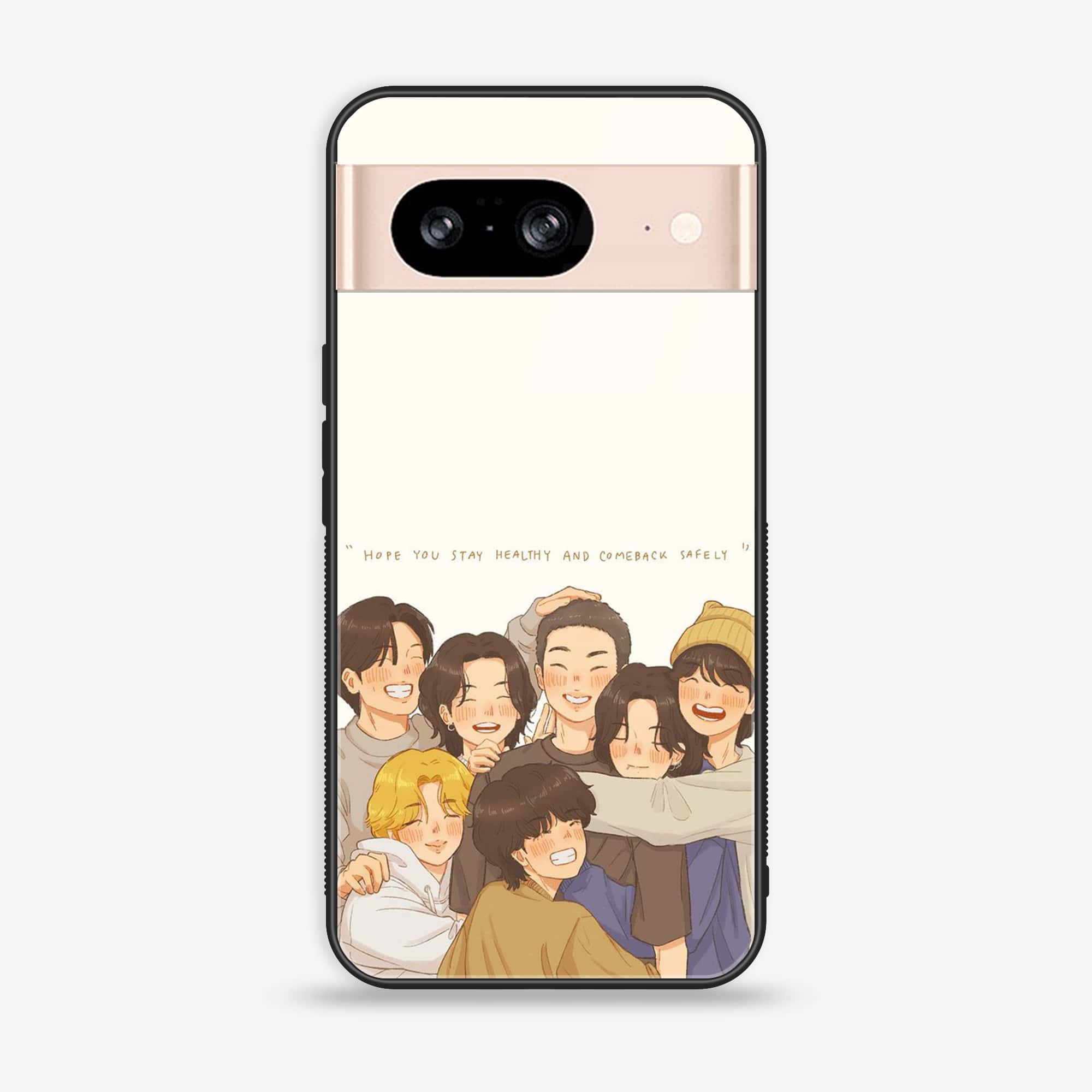 Google Pixel 8 - K-POP Army Case Serise - Premium Metal Printed soft Bumper Shock Proof Case