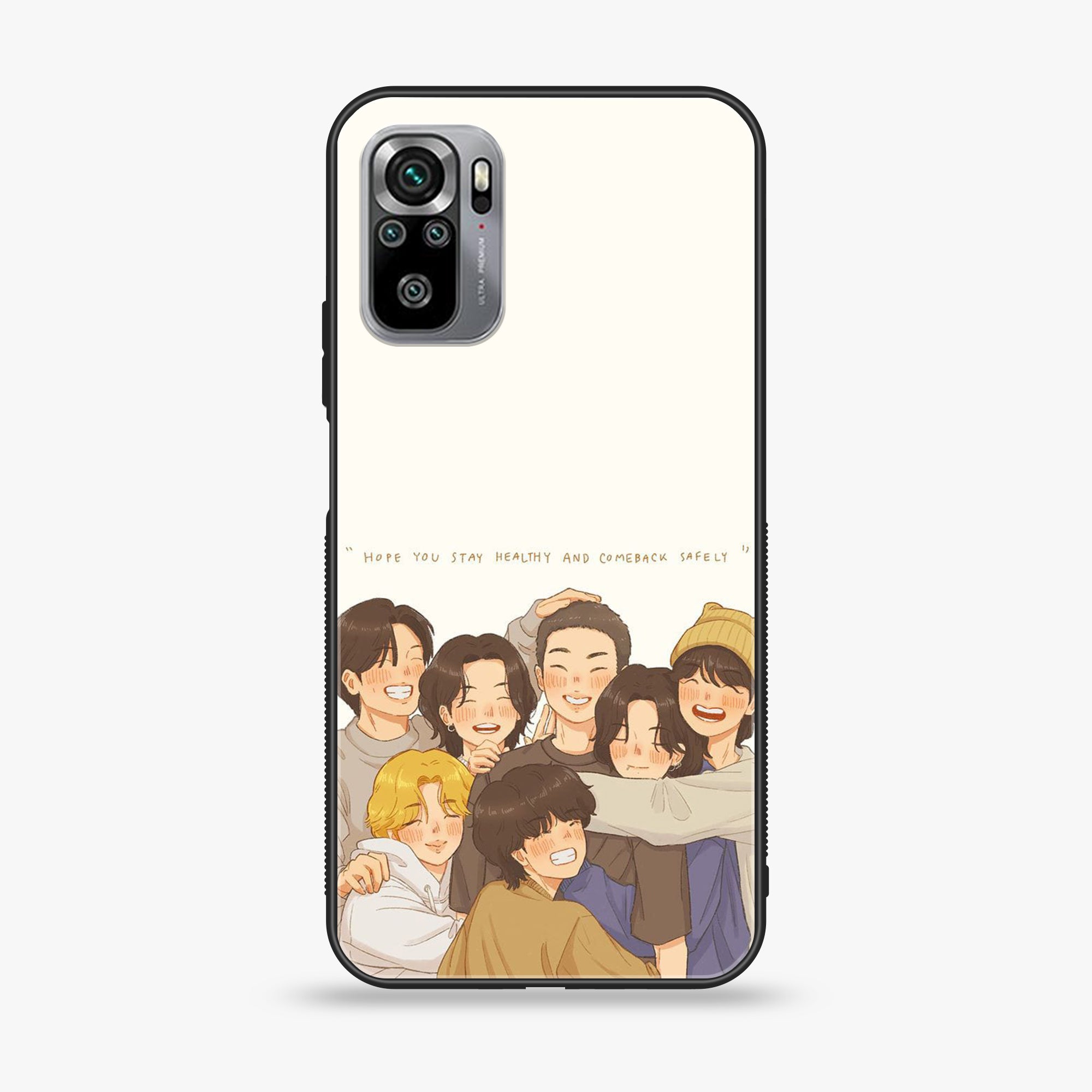 Xiaomi Redmi Note 10S- K-POP ARMY CASE - Premium Printed Glass soft Bumper shock Proof Case