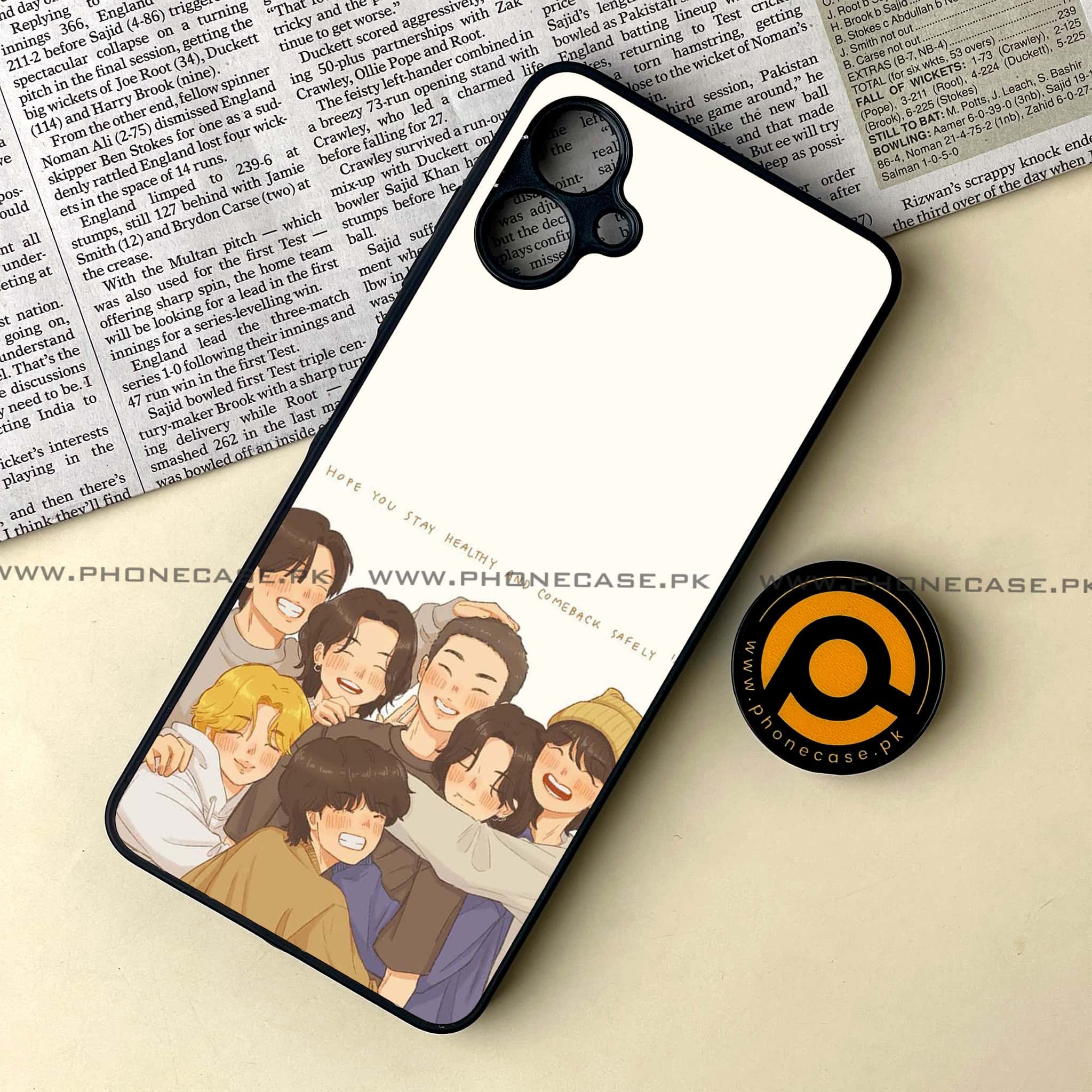Samsung Galaxy A06  - K-POP Army Case Series - Premium Metal Printed soft Bumper shock Proof Case