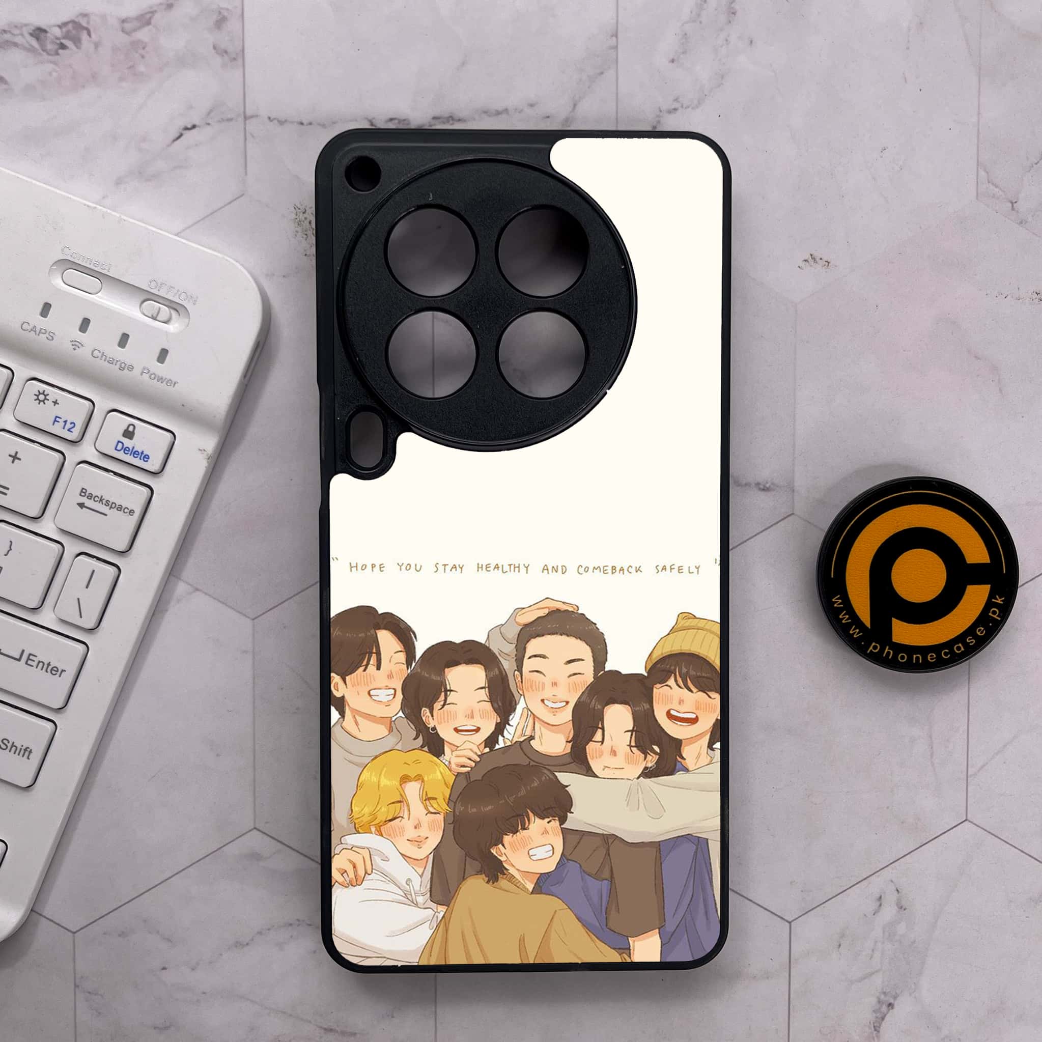 Tecno Camon 30 Premier - K-POP Army Case Series - Premium Metal Printed soft Bumper shock Proof Case
