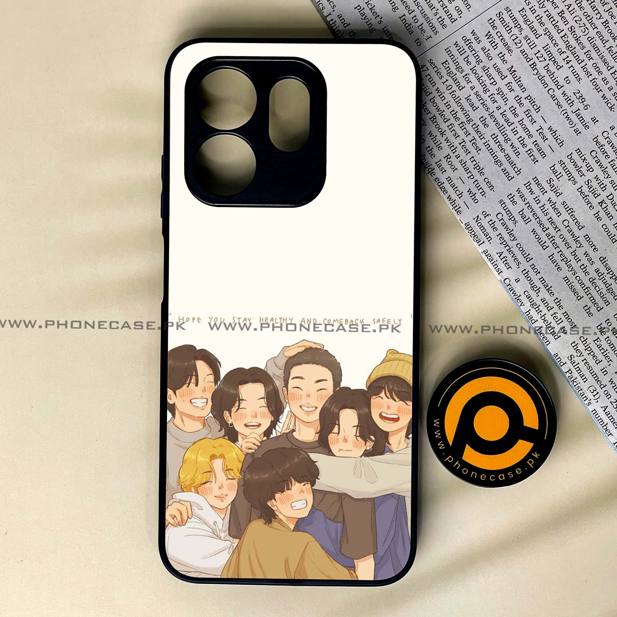 Infinix Smart 9 HD - K-POP ARMY CASE - Premium Metal Printed soft Bumper shock Proof Case