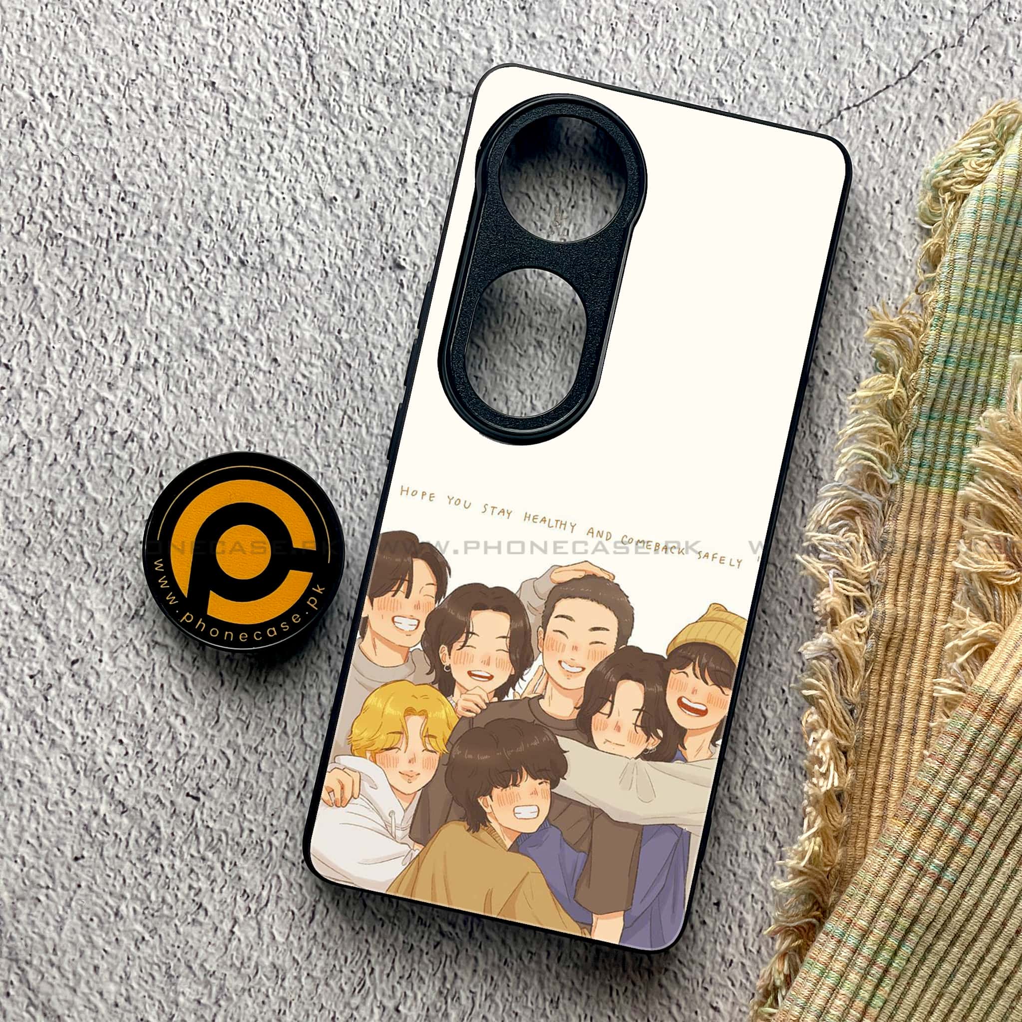 Vivo V40 Pro - K-POP Army Case Series - Premium Metal Printed soft Bumper shock Proof Case