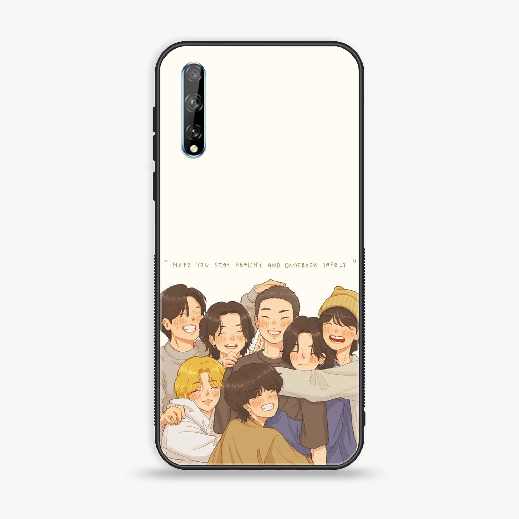 Huawei Y8p - K-POP Army Case Series - Premium Printed Glass soft Bumper shock Proof Case
