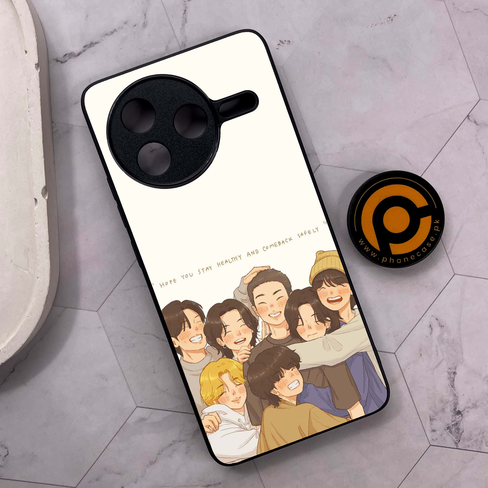 Xiaomi Poco F7 Pro 5G - K-POP Army Case Series - Premium Metal Printed soft Bumper shock Proof Case