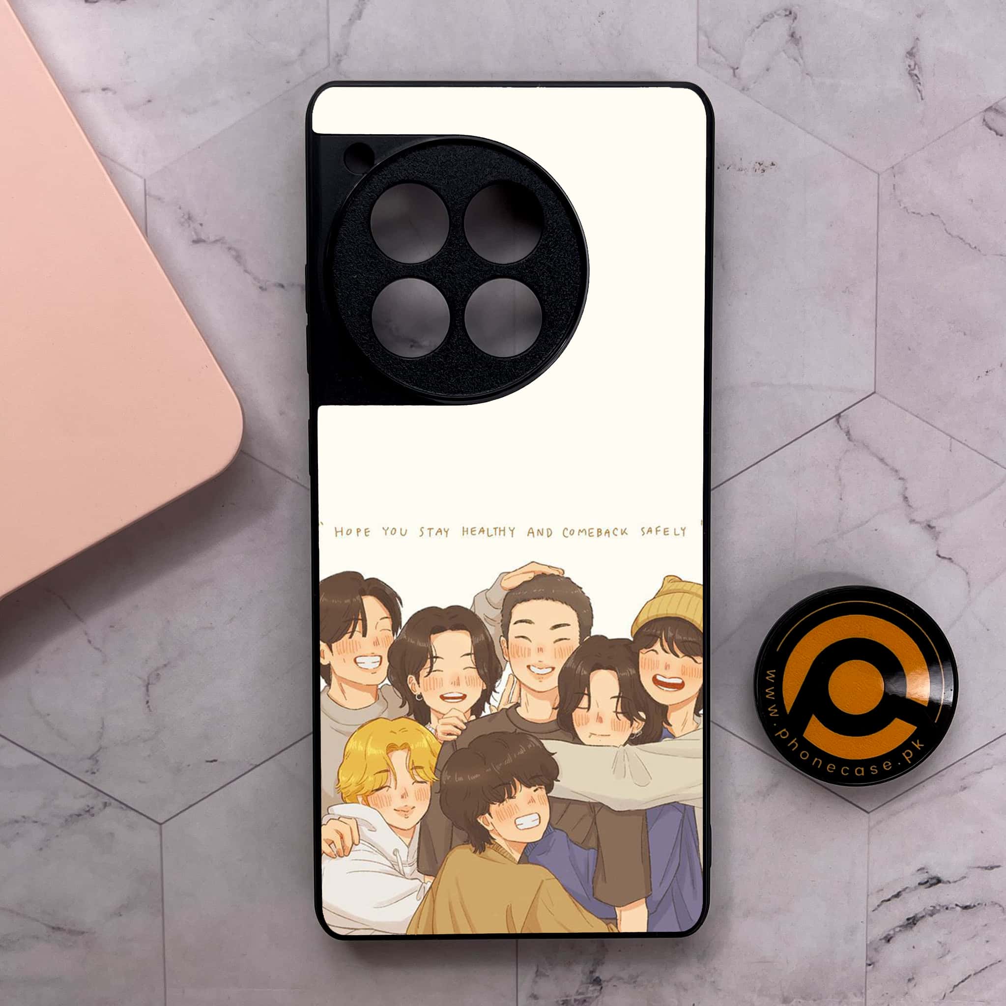 OnePlus 12R - K-POP Army Case Series - Premium Metal Printed soft Bumper shock Proof Case