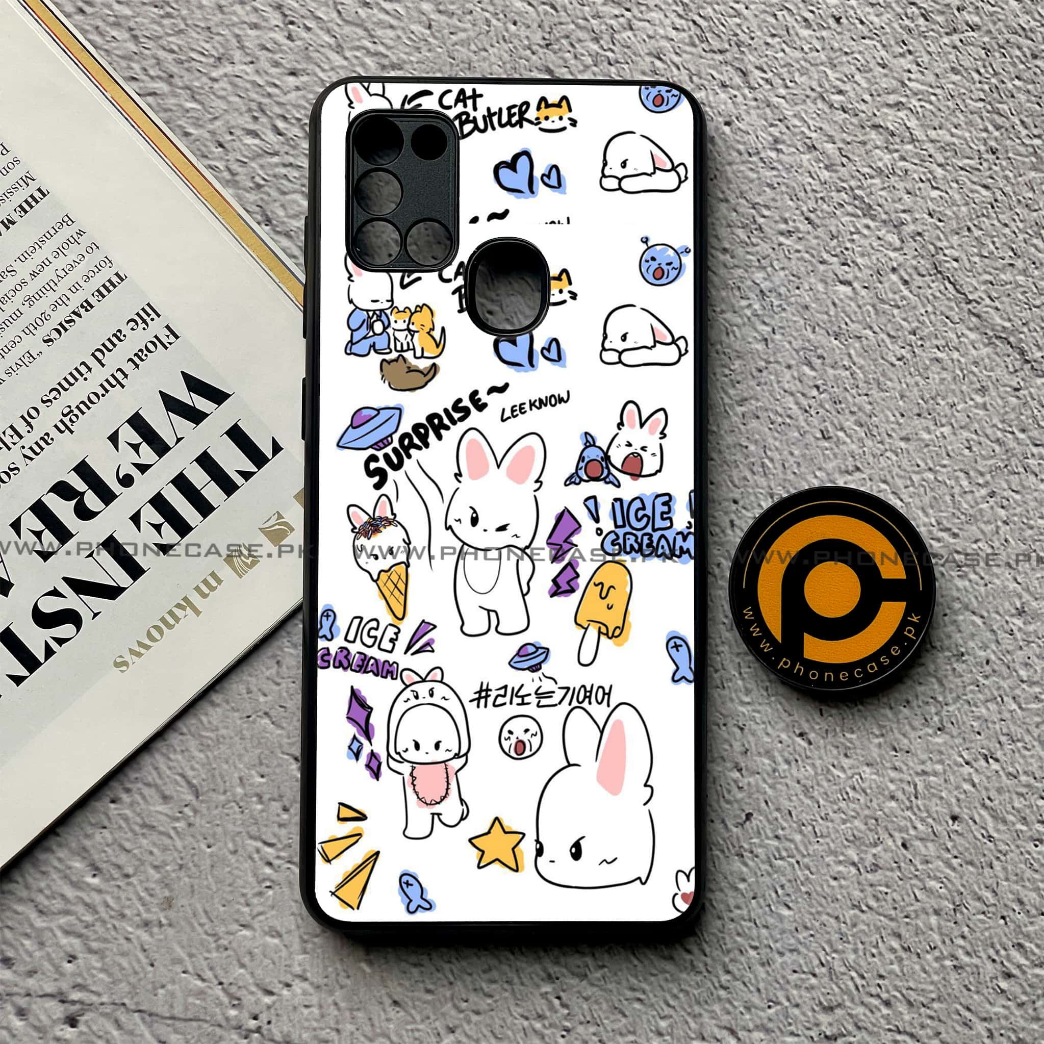 Samsung Galaxy A21s - K-POP Army Case Series - Premium Printed Glass soft Bumper shock Proof Case