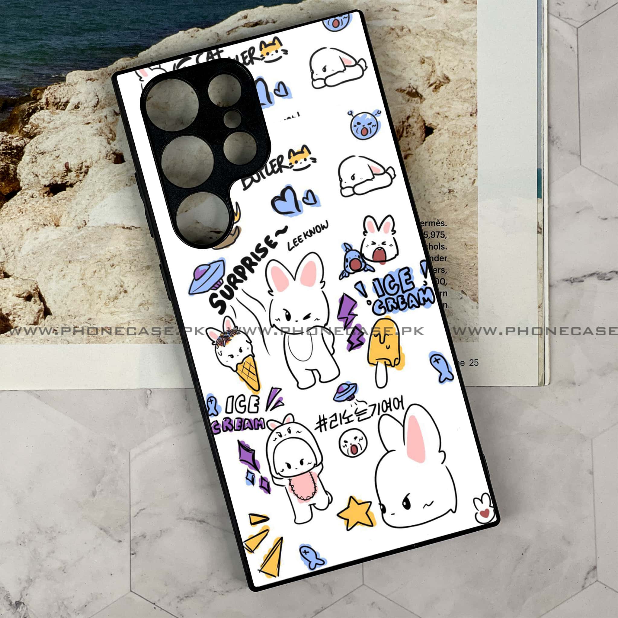 Samsung Galaxy S23 Ultra - K-POP Army Case Series - Premium Metal Printed soft Bumper shock Proof Case