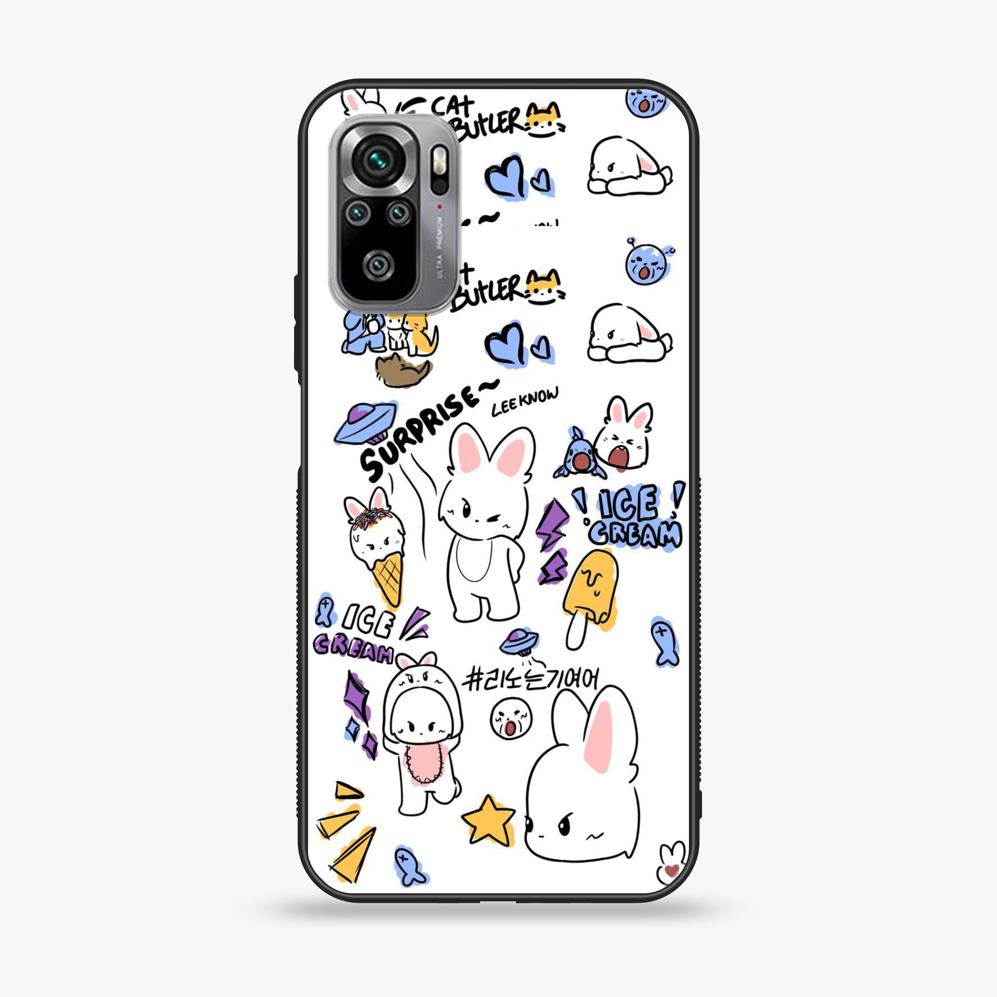 Xiaomi Redmi Note 10S- K-POP ARMY CASE - Premium Printed Glass soft Bumper shock Proof Case