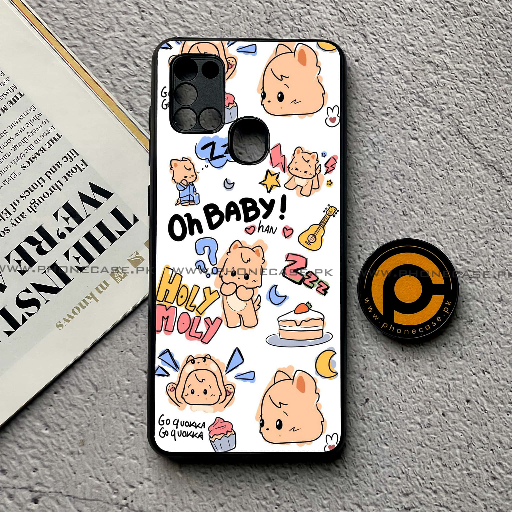Samsung Galaxy A21s - K-POP Army Case Series - Premium Printed Glass soft Bumper shock Proof Case