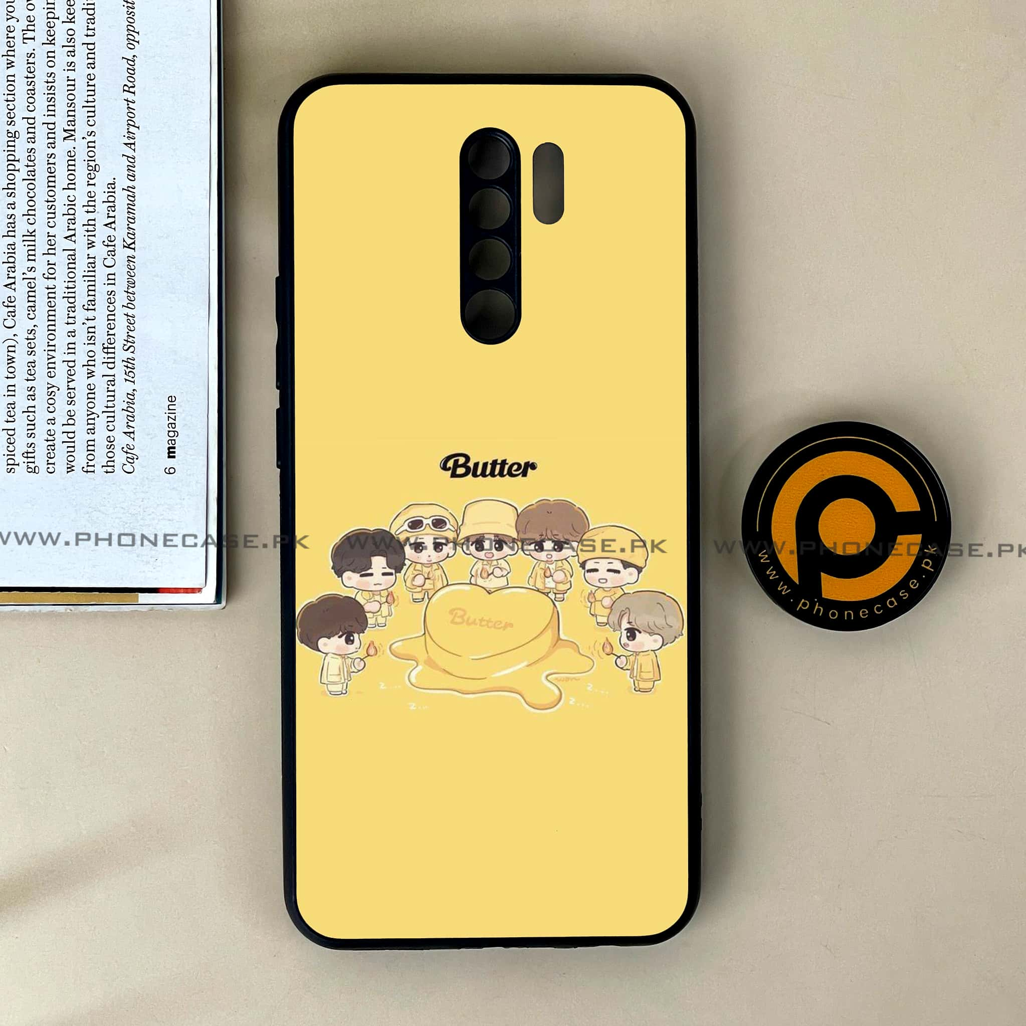 Xiaomi Redmi 9 - K-POP Army Case Series - Premium Printed Glass soft Bumper shock Proof Case