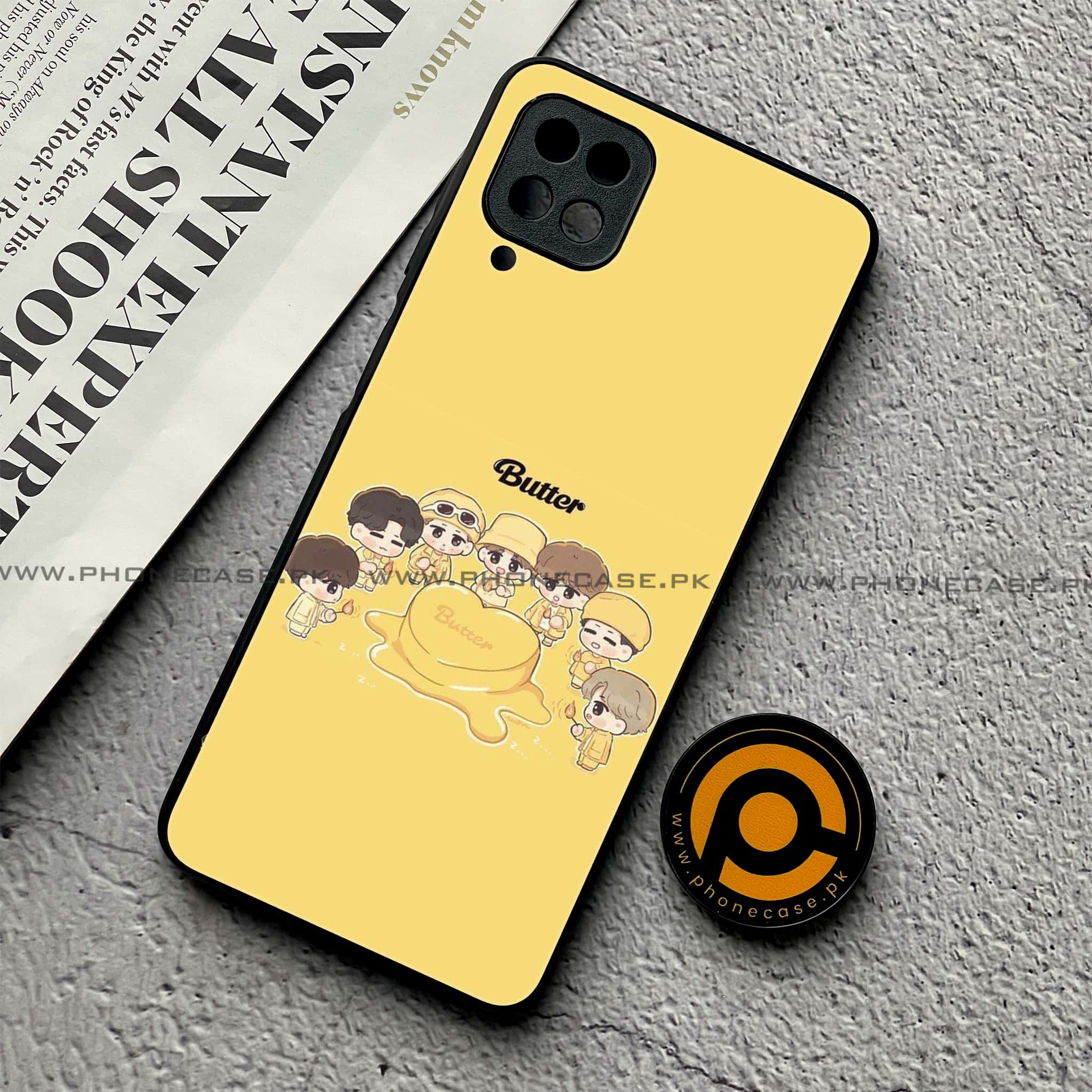 Samsung Galaxy A12 / A12 Nacho - K-POP Army Case Series - Premium Printed Glass soft Bumper shock Proof Case