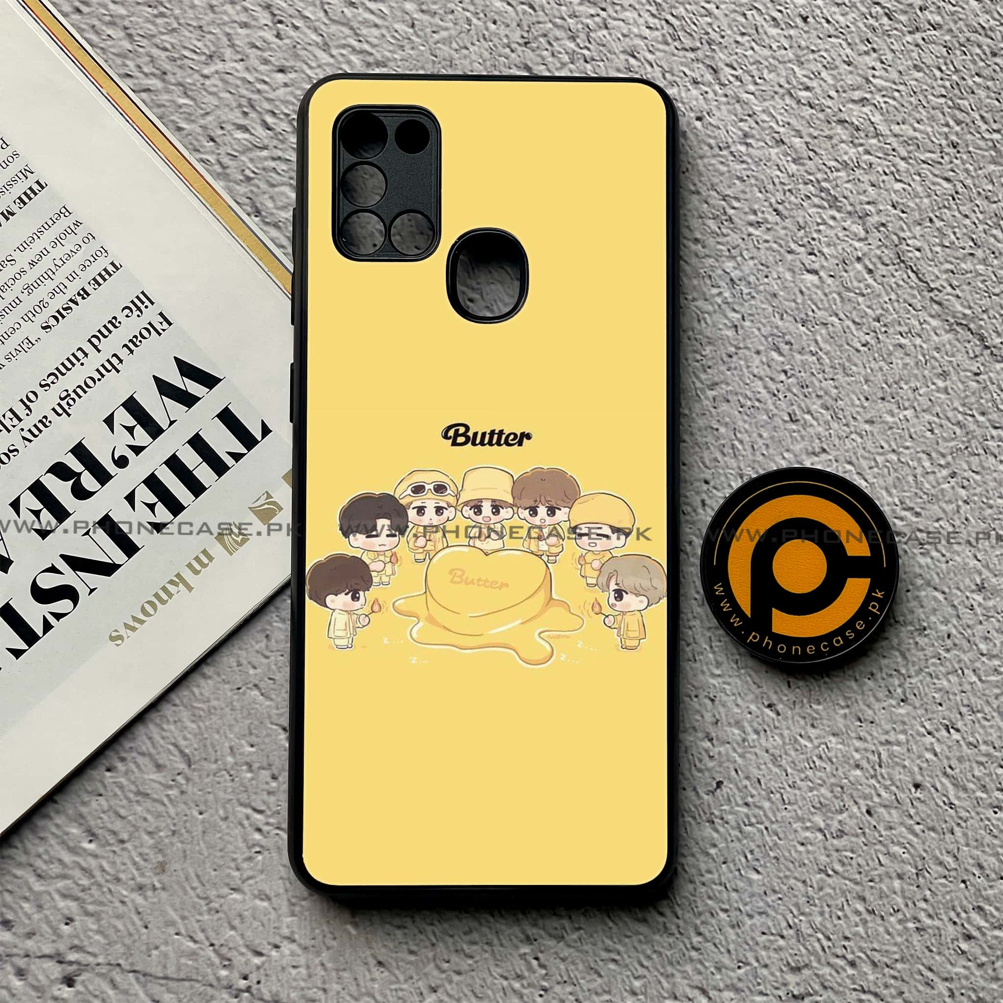 Samsung Galaxy A21s - K-POP Army Case Series - Premium Printed Glass soft Bumper shock Proof Case