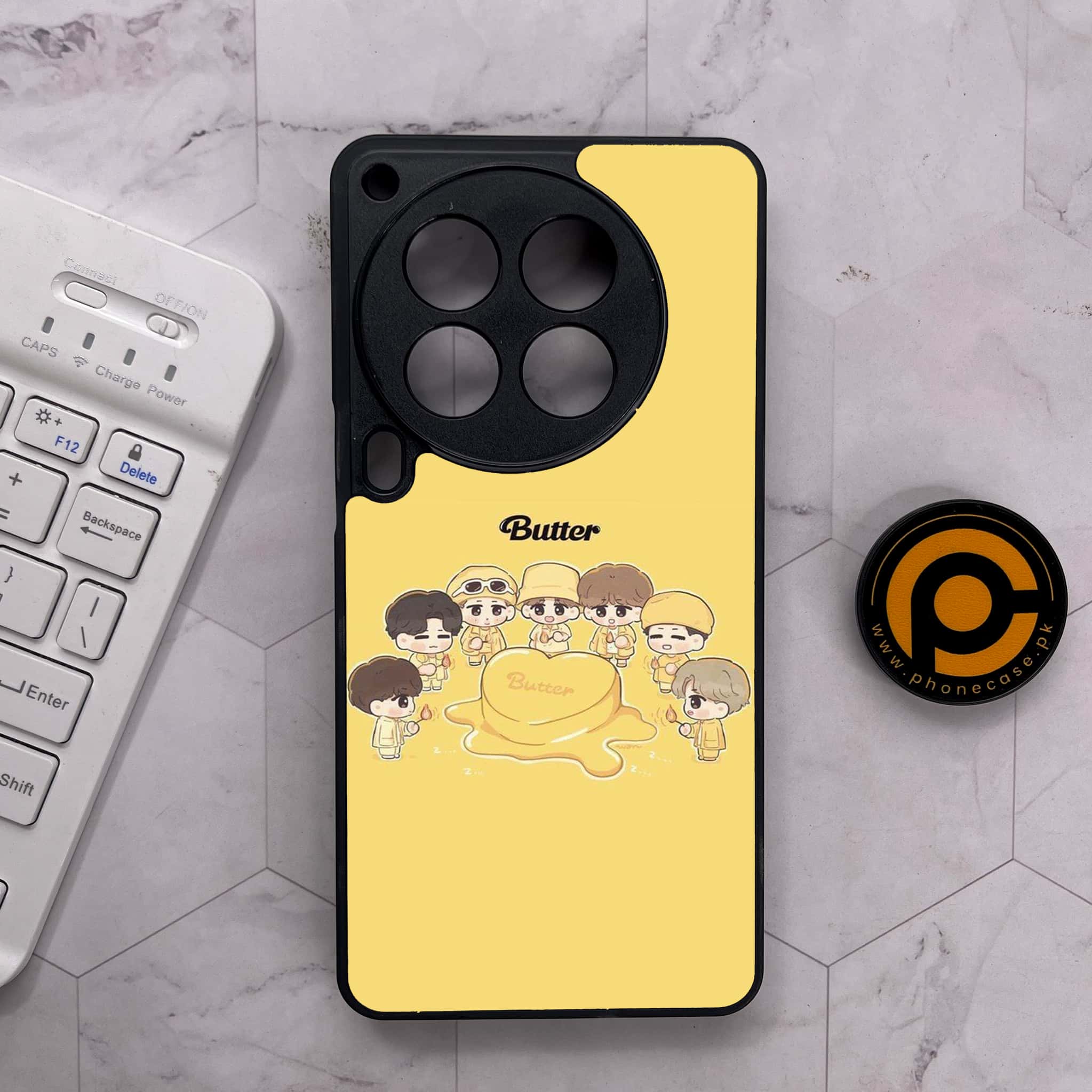 Tecno Camon 30 Premier - K-POP Army Case Series - Premium Metal Printed soft Bumper shock Proof Case