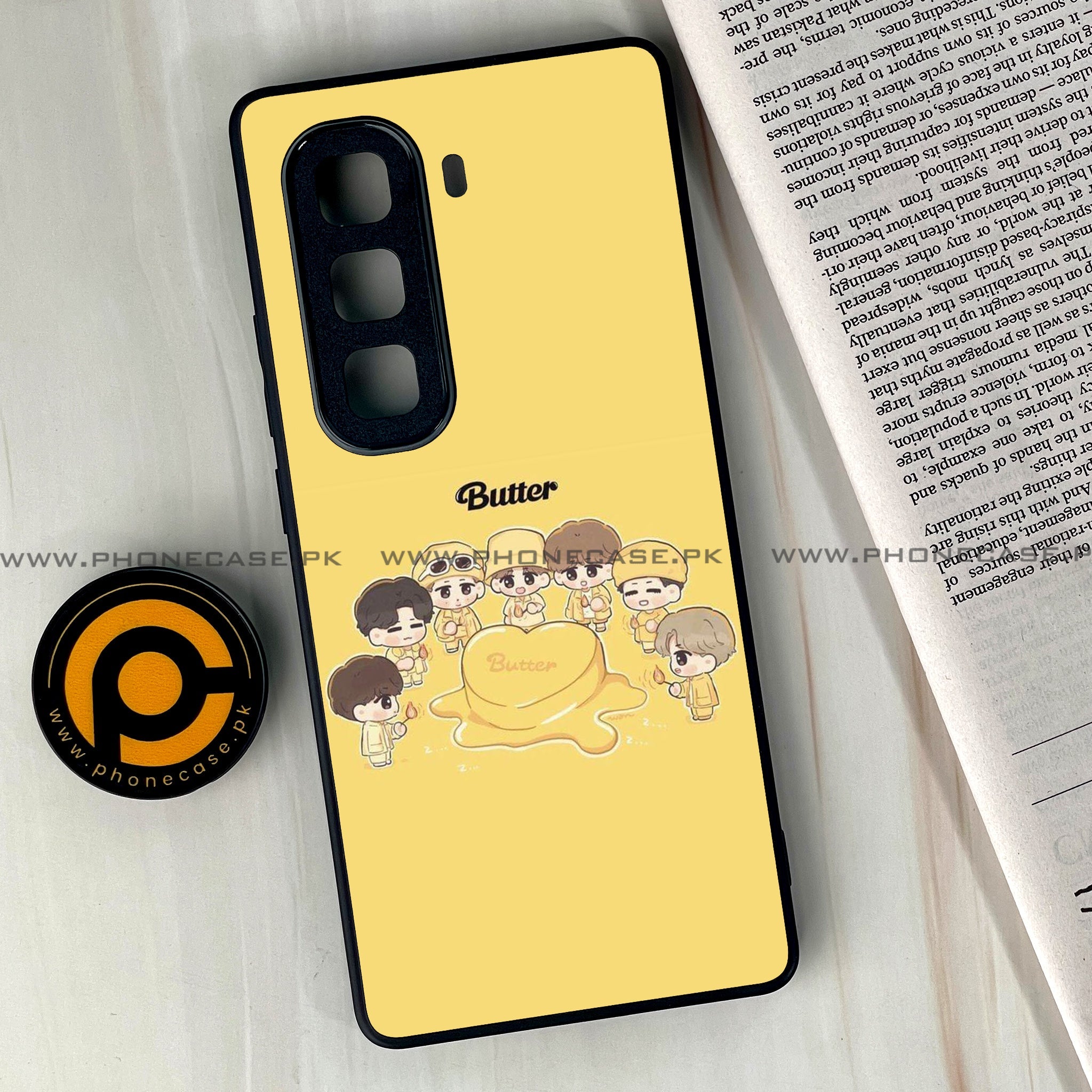 Infinix Hot 60 Pro Plus - K-POP Army Case Series - Premium Metal Printed soft Bumper shock Proof Case