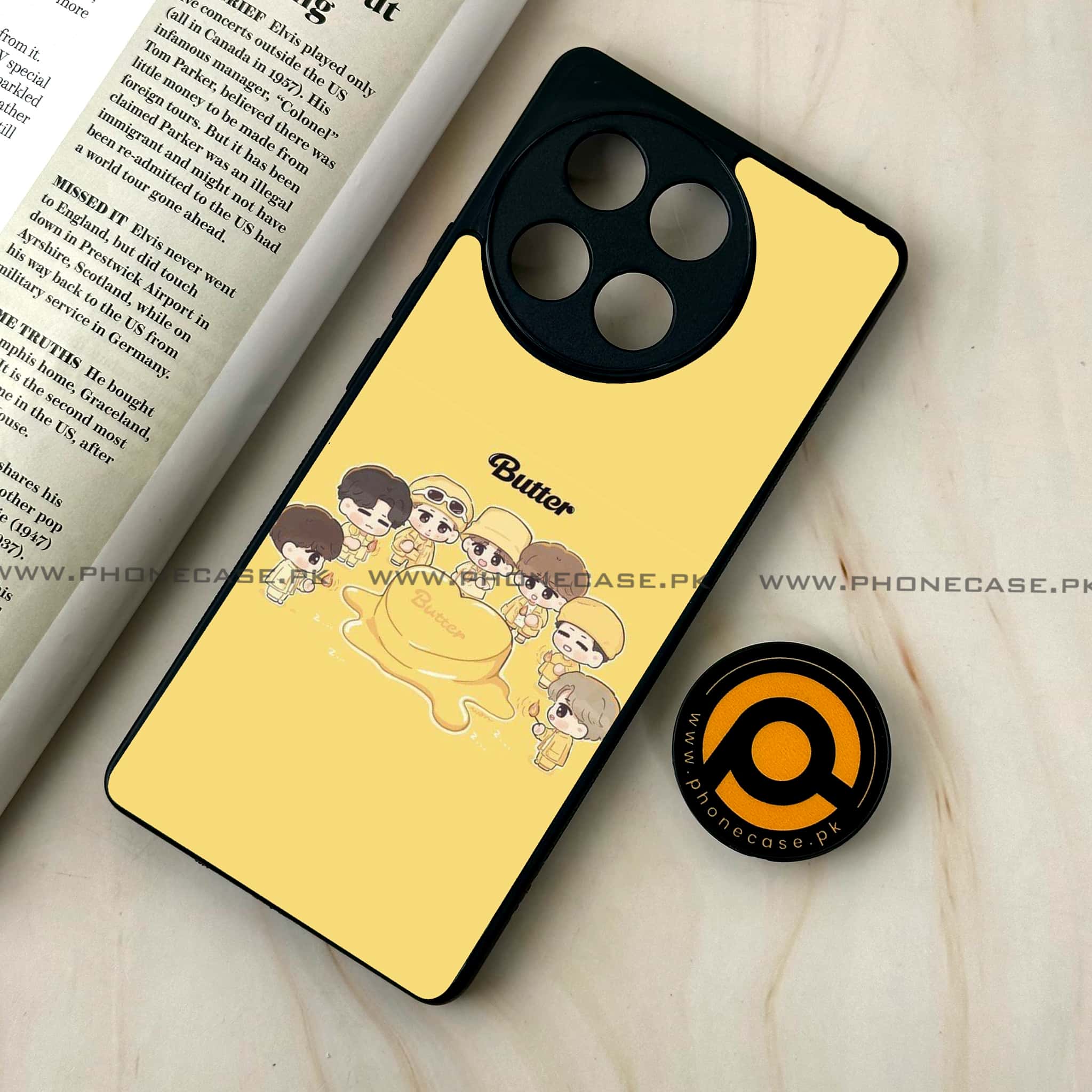 Tecno Camon 30s - K-POP ARMY CASE - Premium Metal Printed soft Bumper shock Proof Case