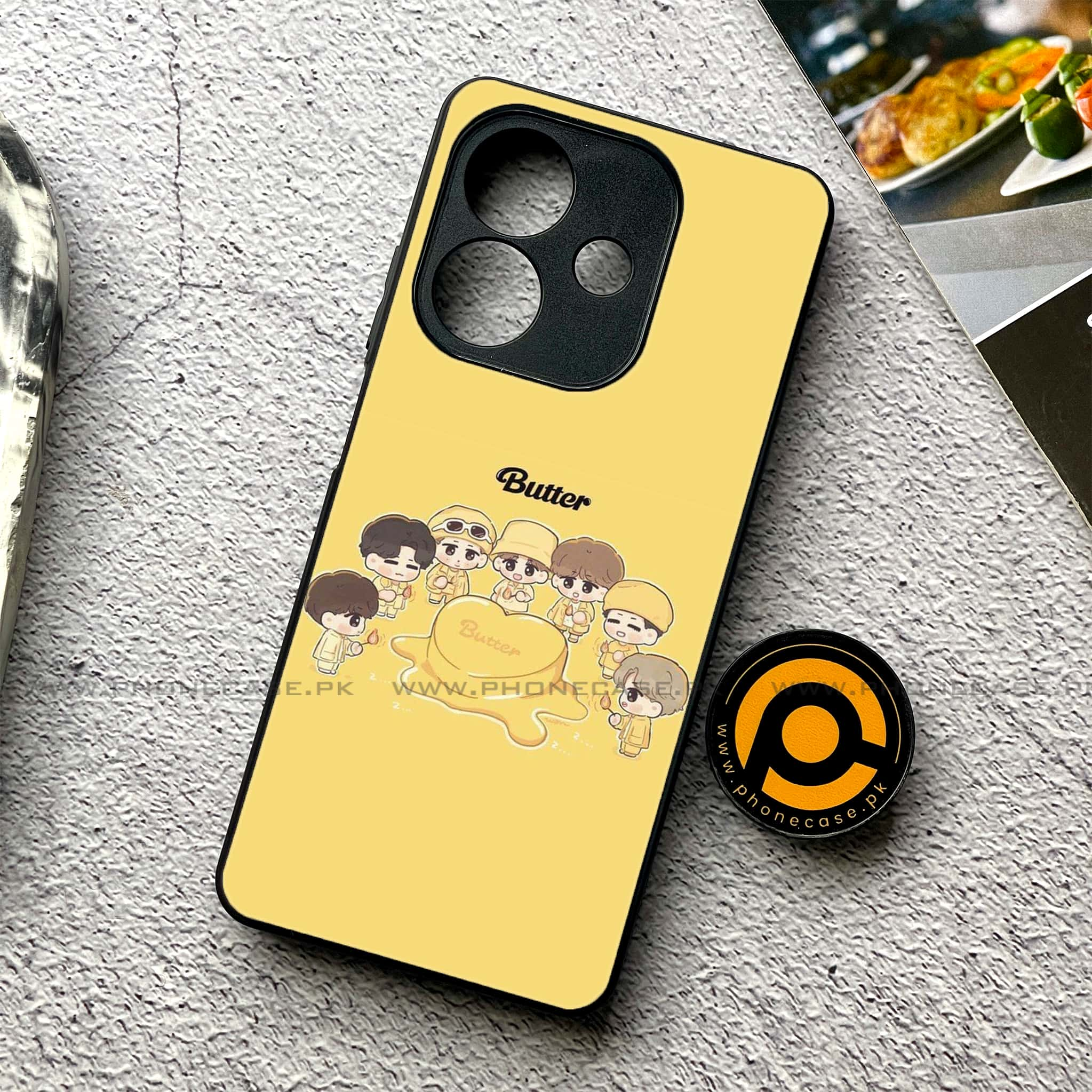 iPhone 16 Pro - K-POP ARMY CASE - Premium Printed Metal soft Bumper shock Proof Case