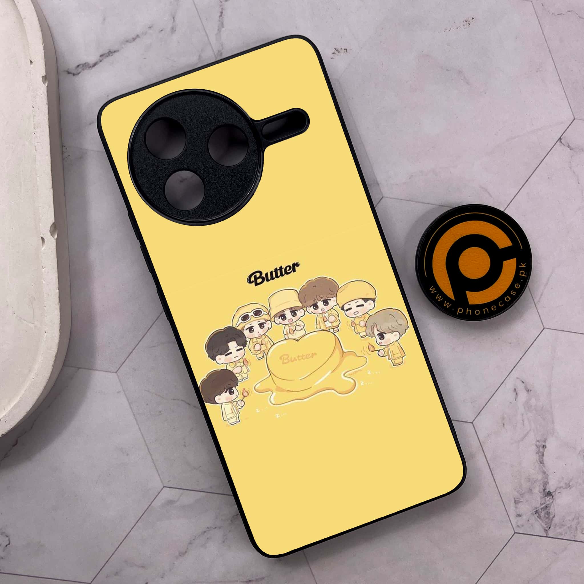 Xiaomi Poco F7 Pro 5G - K-POP Army Case Series - Premium Metal Printed soft Bumper shock Proof Case