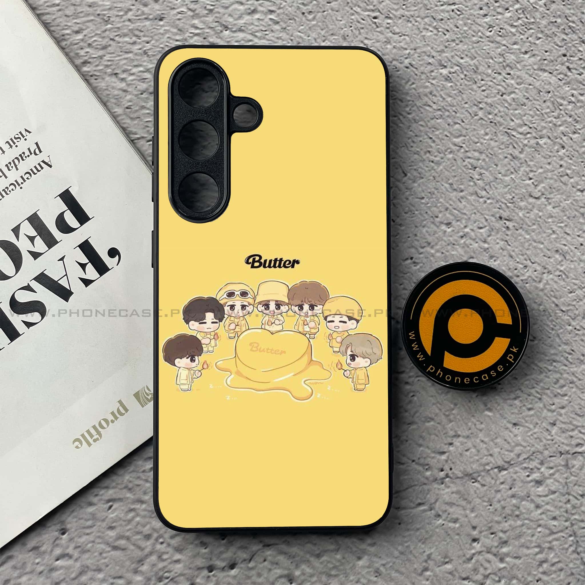 Samsung Galaxy S25 FE - K-POP Army Case Series - Premium Metal Printed soft Bumper shock Proof Case
