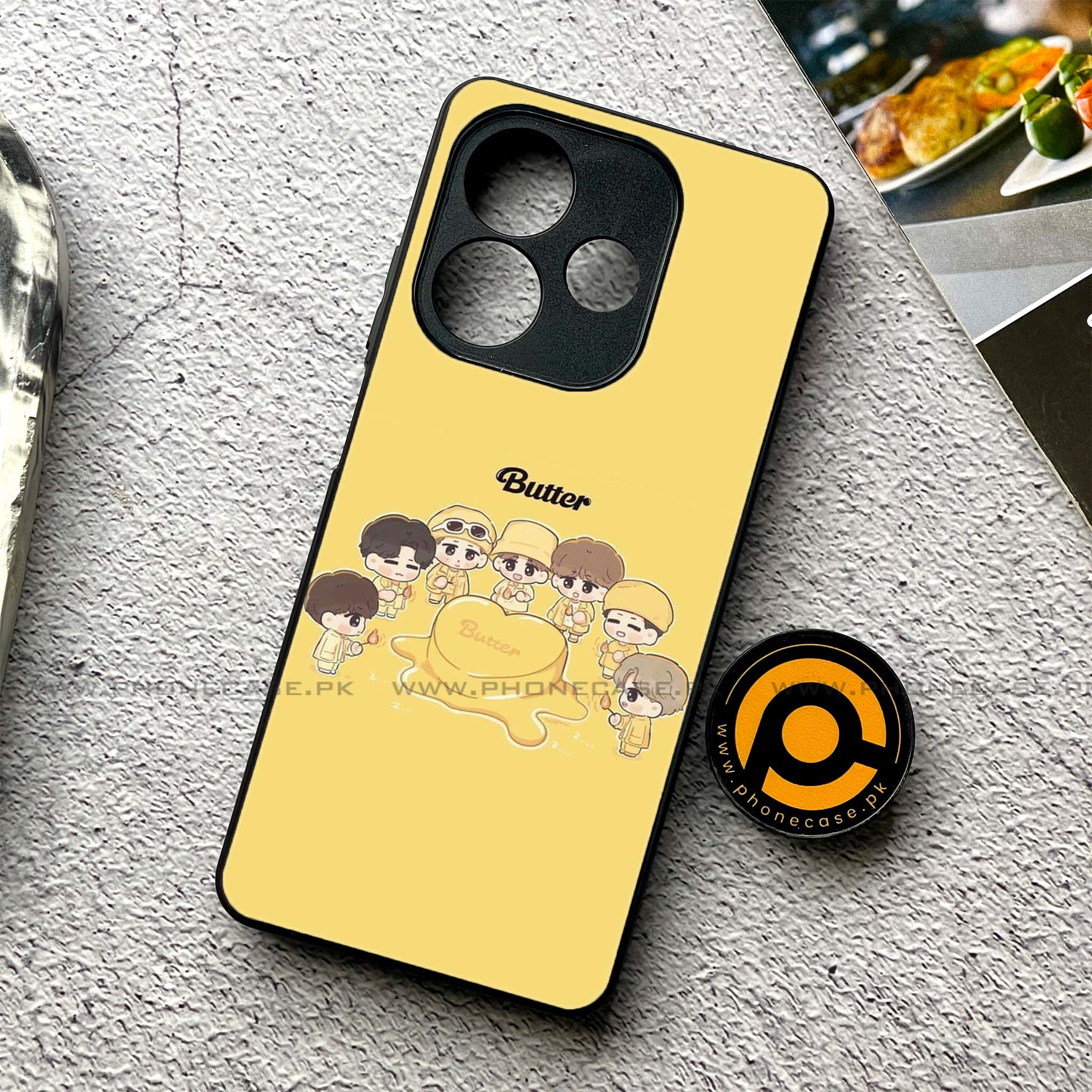 Oppo A5 Pro - K-POP ARMY CASE - Premium Metal Printed soft Bumper shock Proof Case