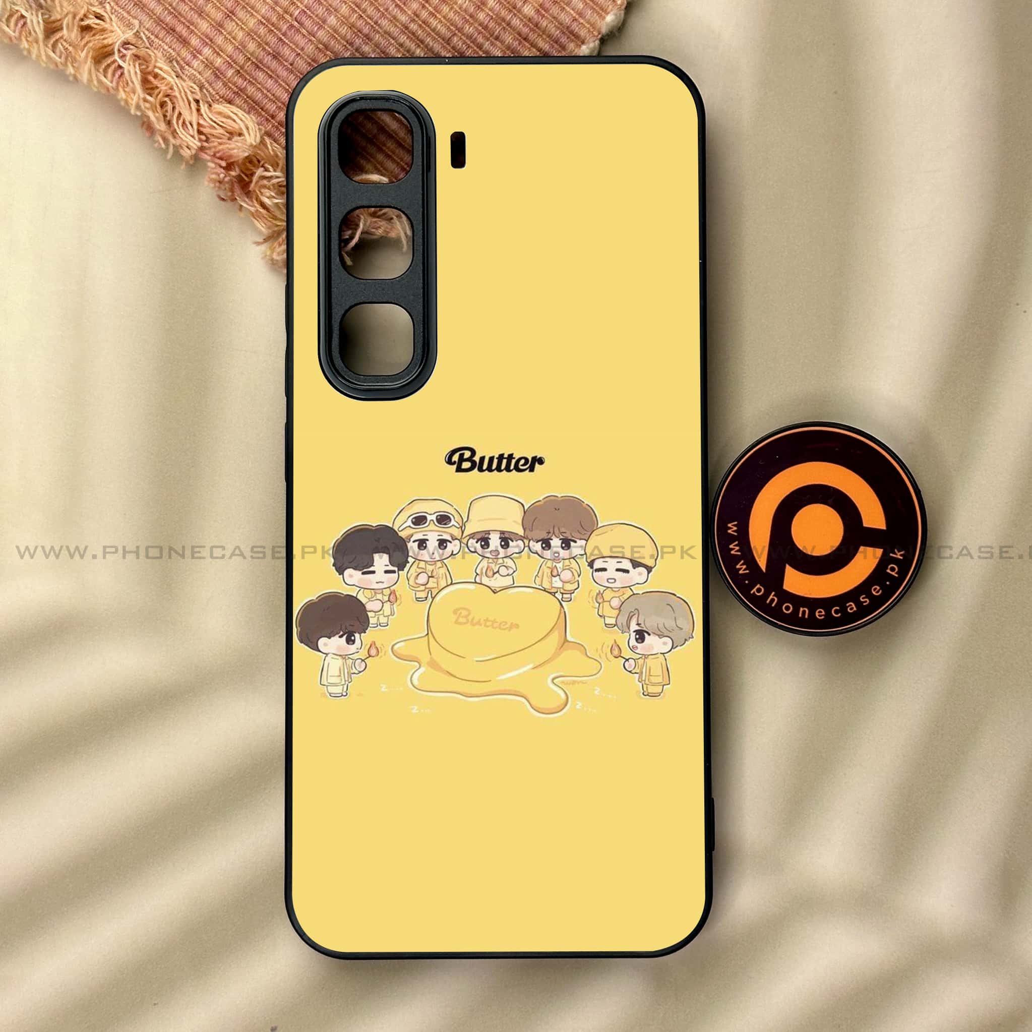 Infinix Hot 60 Pro - K-POP Army Case Series - Premium Metal Printed soft Bumper shock Proof Case