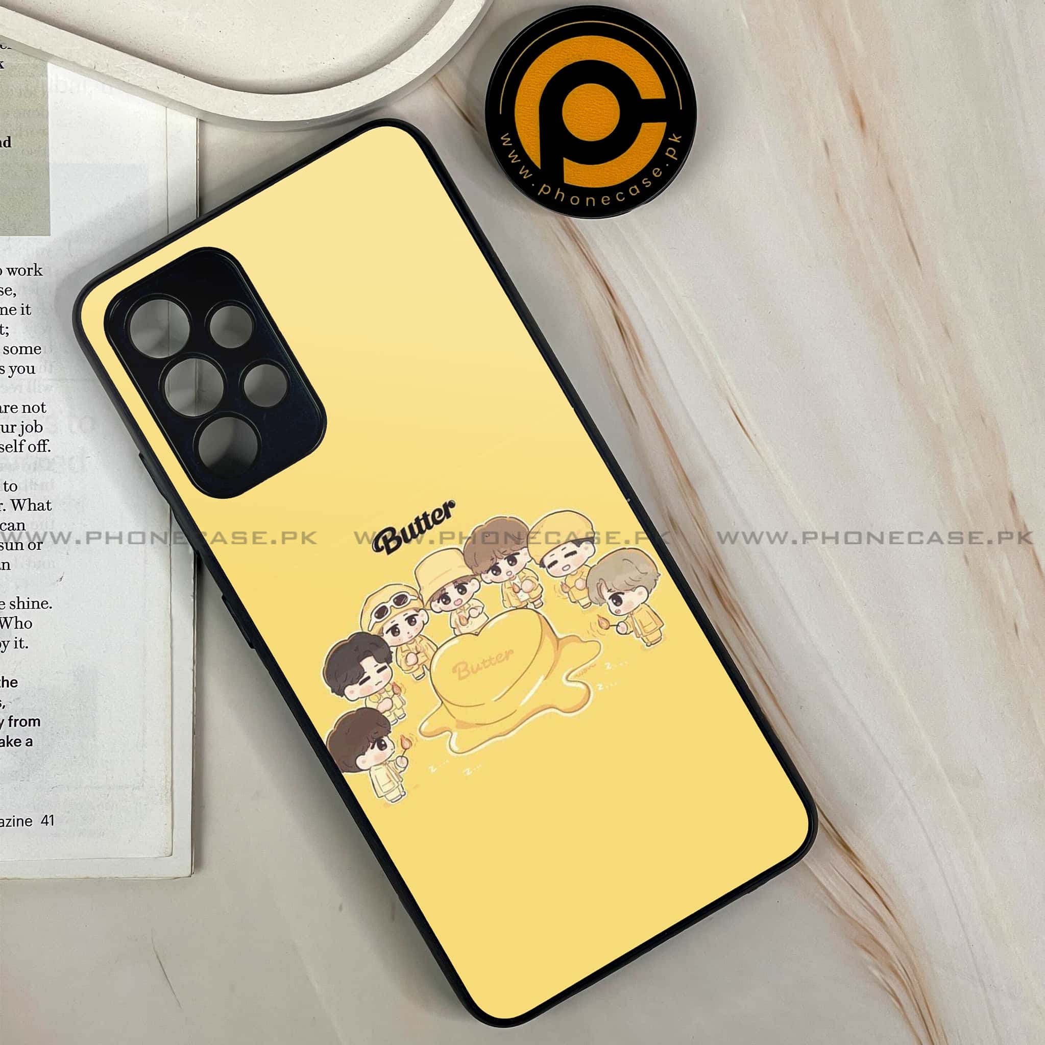 Galaxy A32 - K-POP Army Case Series - Premium Printed Glass soft Bumper shock Proof Case