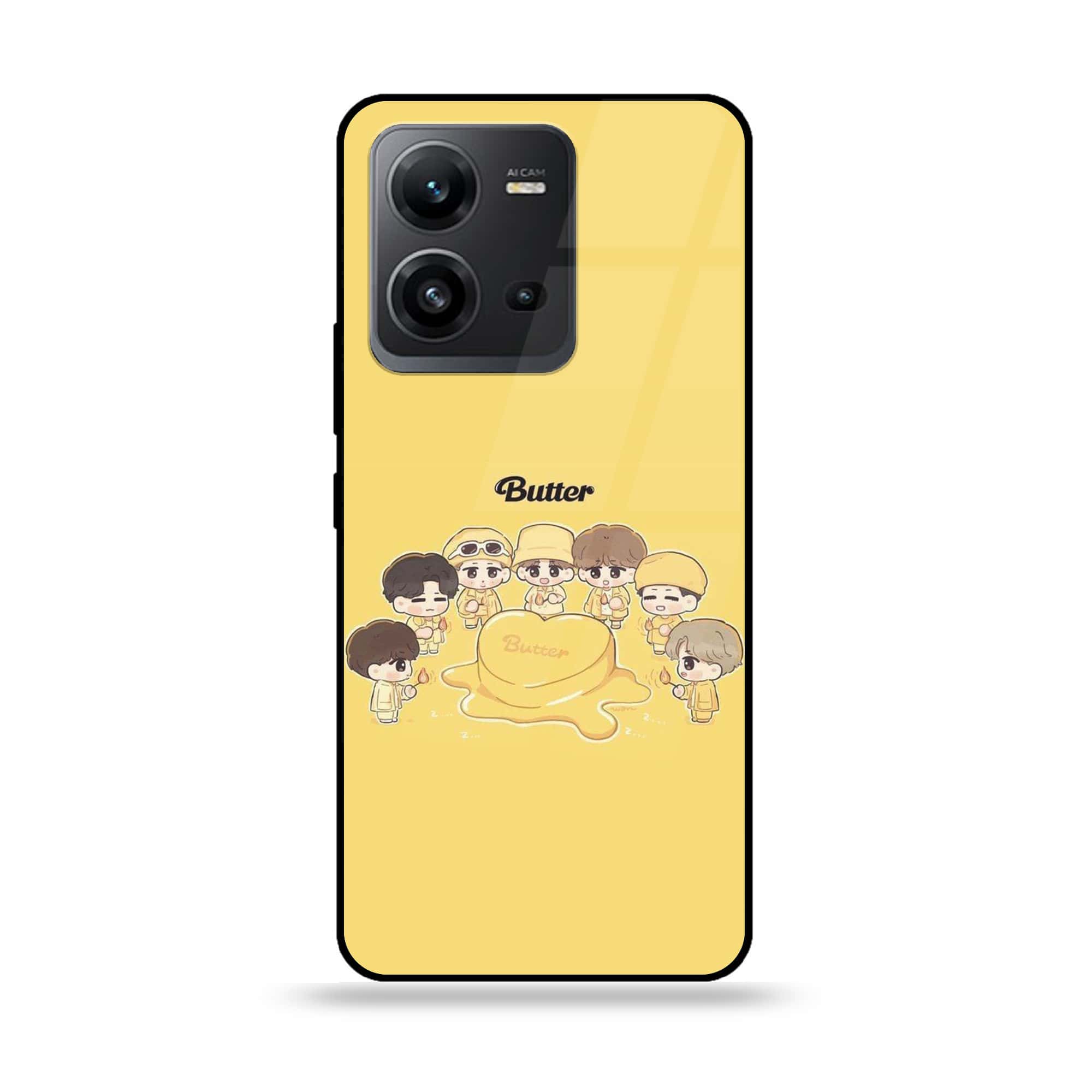 Vivo V25 5G - K-POP Army Case Series - Premium Printed Glass soft Bumper shock Proof Case