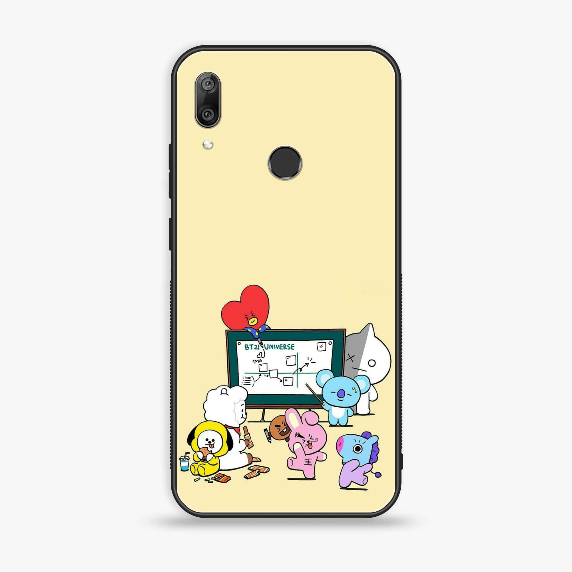 Huawei Y7 Prime (2019) - K-POP ARMY CASE - Premium Printed Glass soft Bumper shock Proof Case